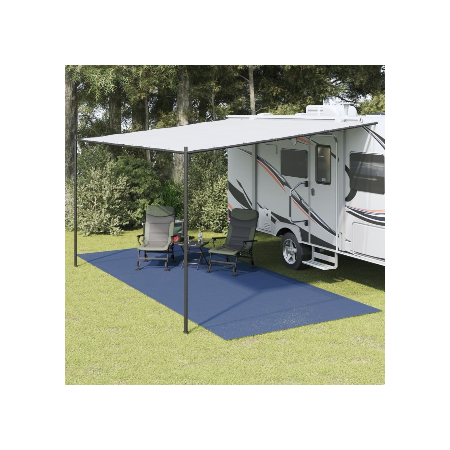Tapis de tente bleu 6x2,5 m