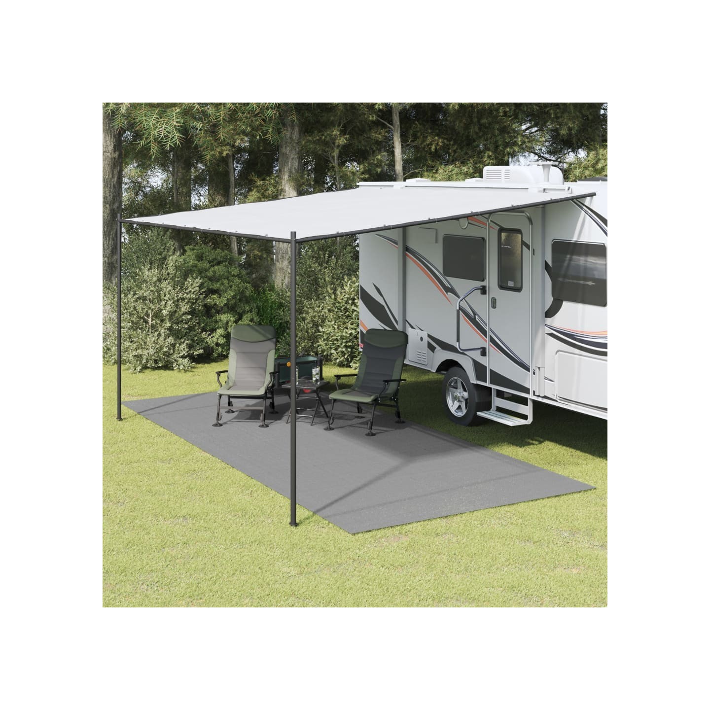 Tapis de tente anthracite 5,5x2,5 m