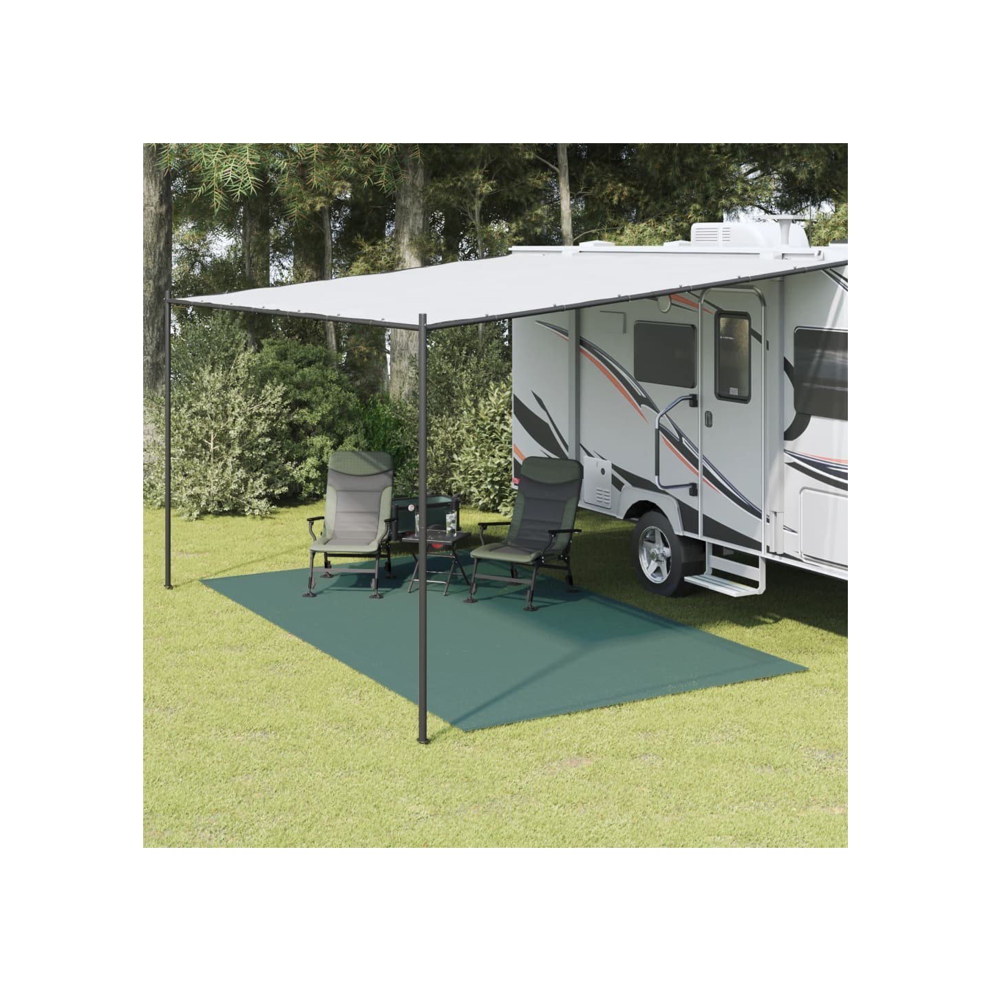 Tapis de tente vert 4,5x2,5 m