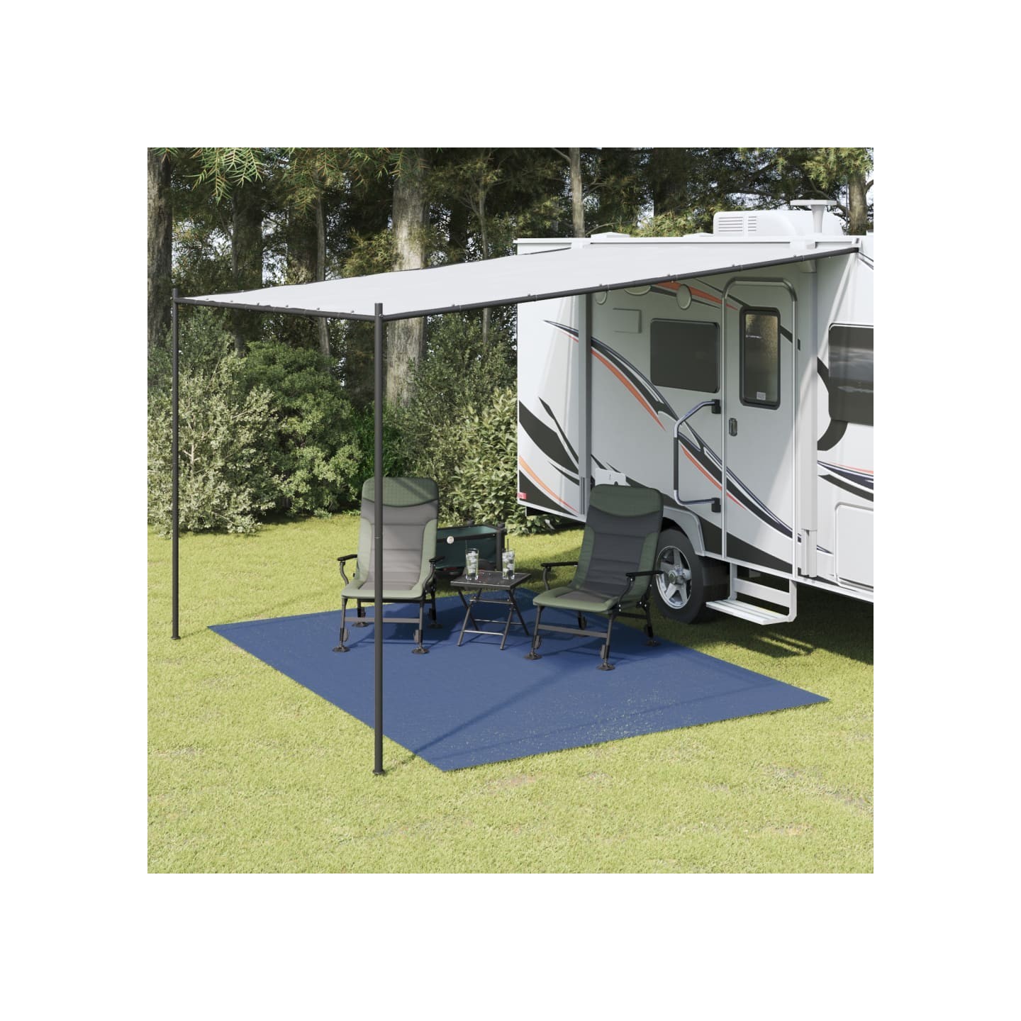 Tapis de tente bleu 3,5x2,5 m