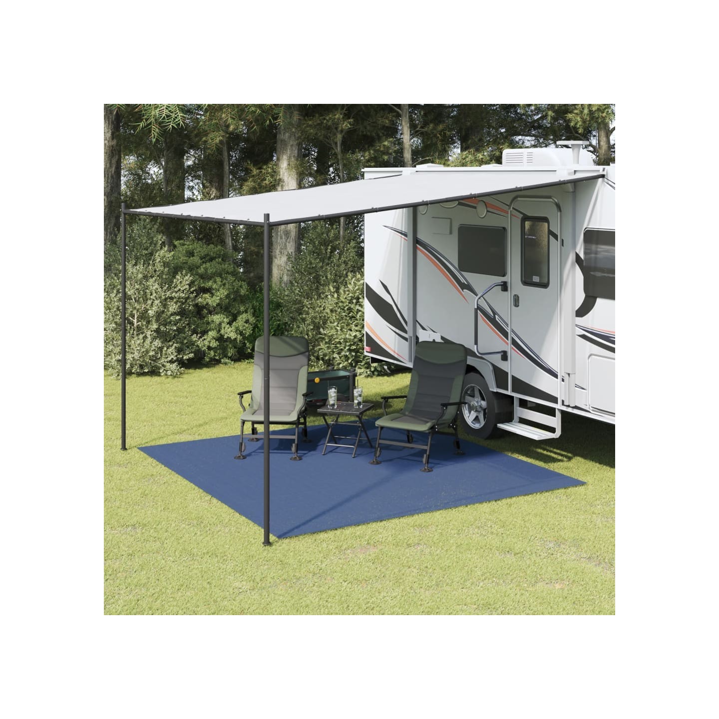 Tapis de tente bleu 3x3 m