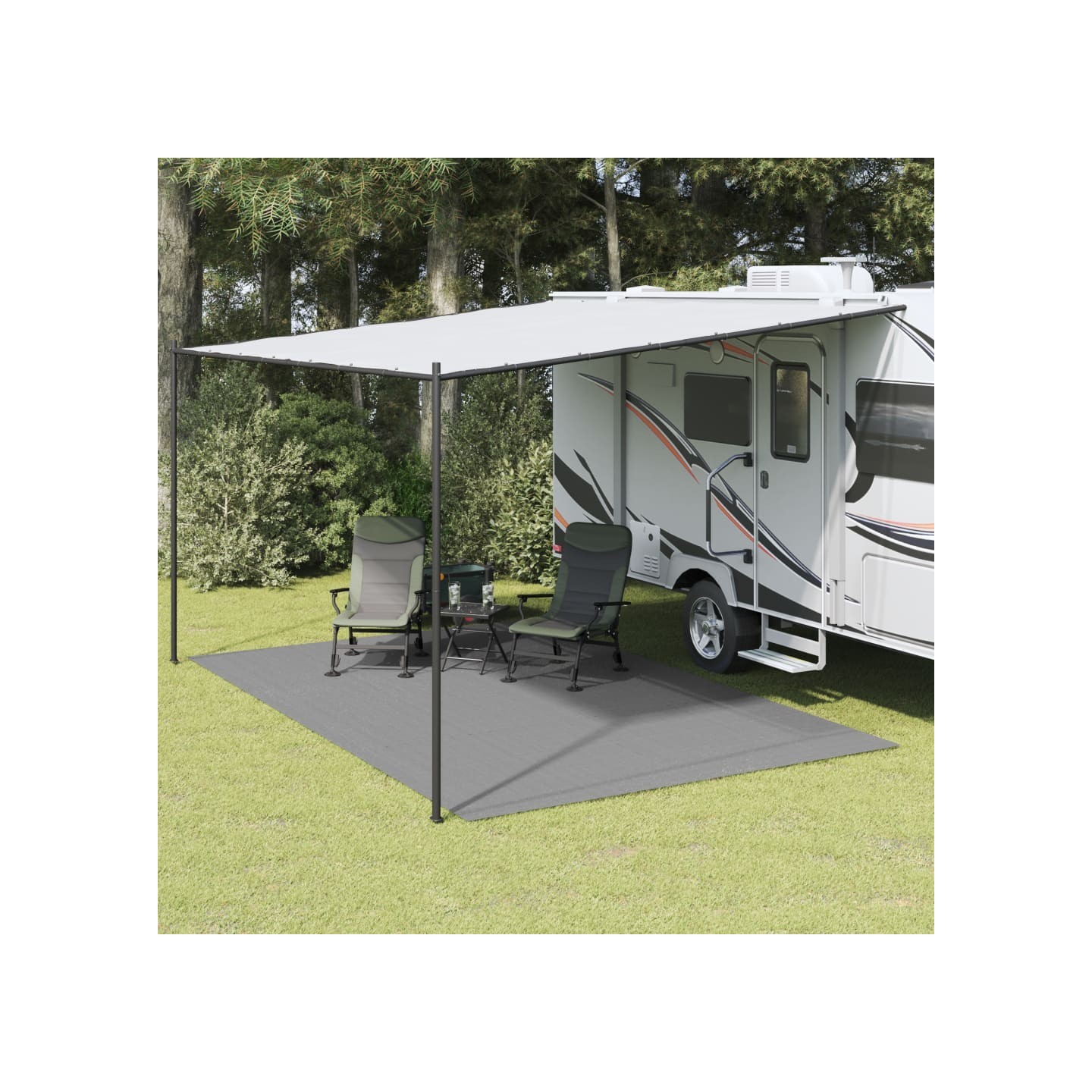 Tapis de tente anthracite 5x3 m