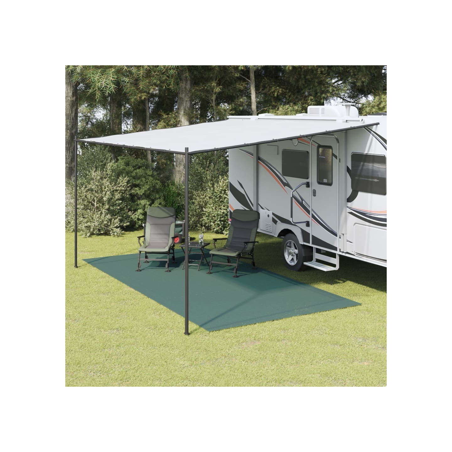 Tapis de tente vert 5x2,5 m