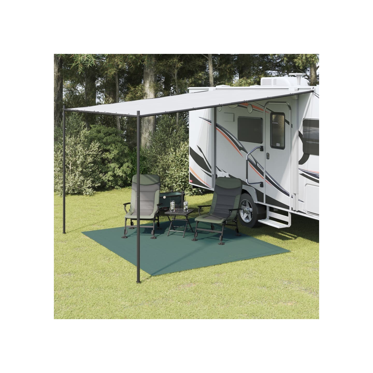 Tapis de tente vert 3x2,5 m