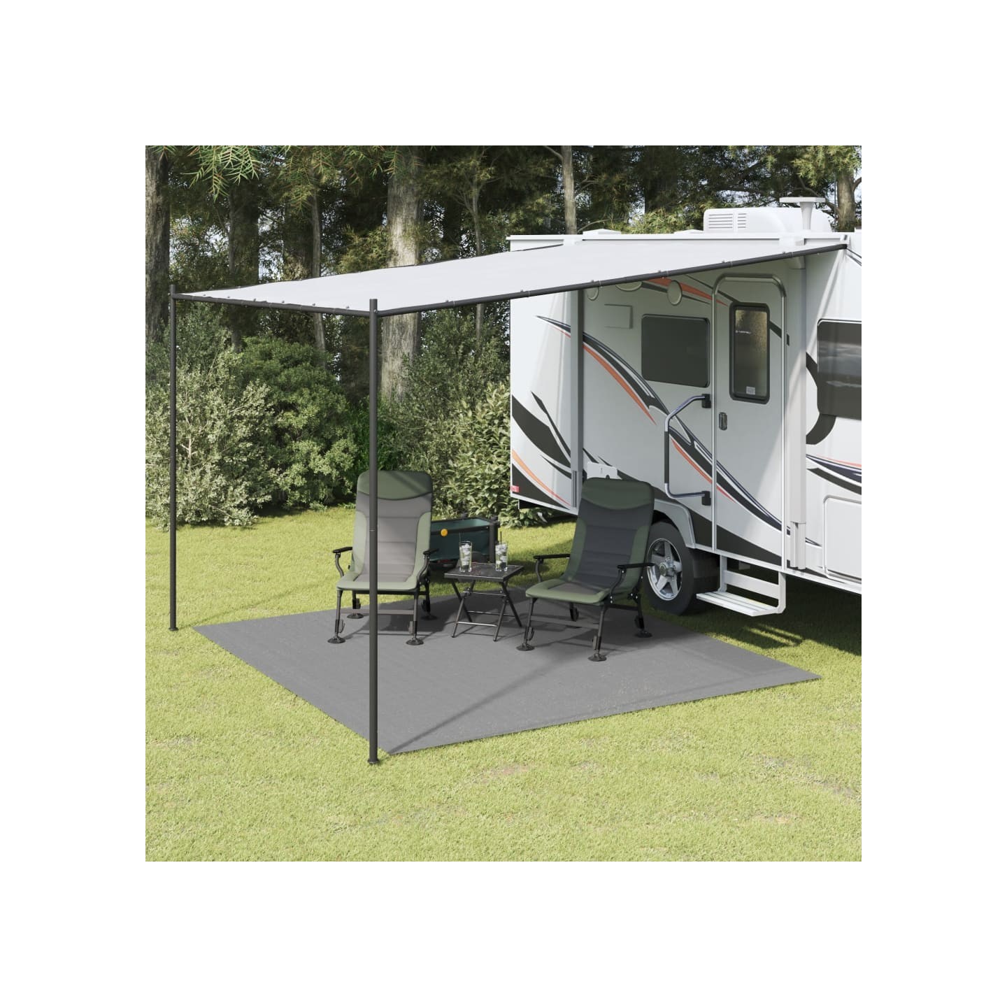 Tapis de tente anthracite 3x3 m