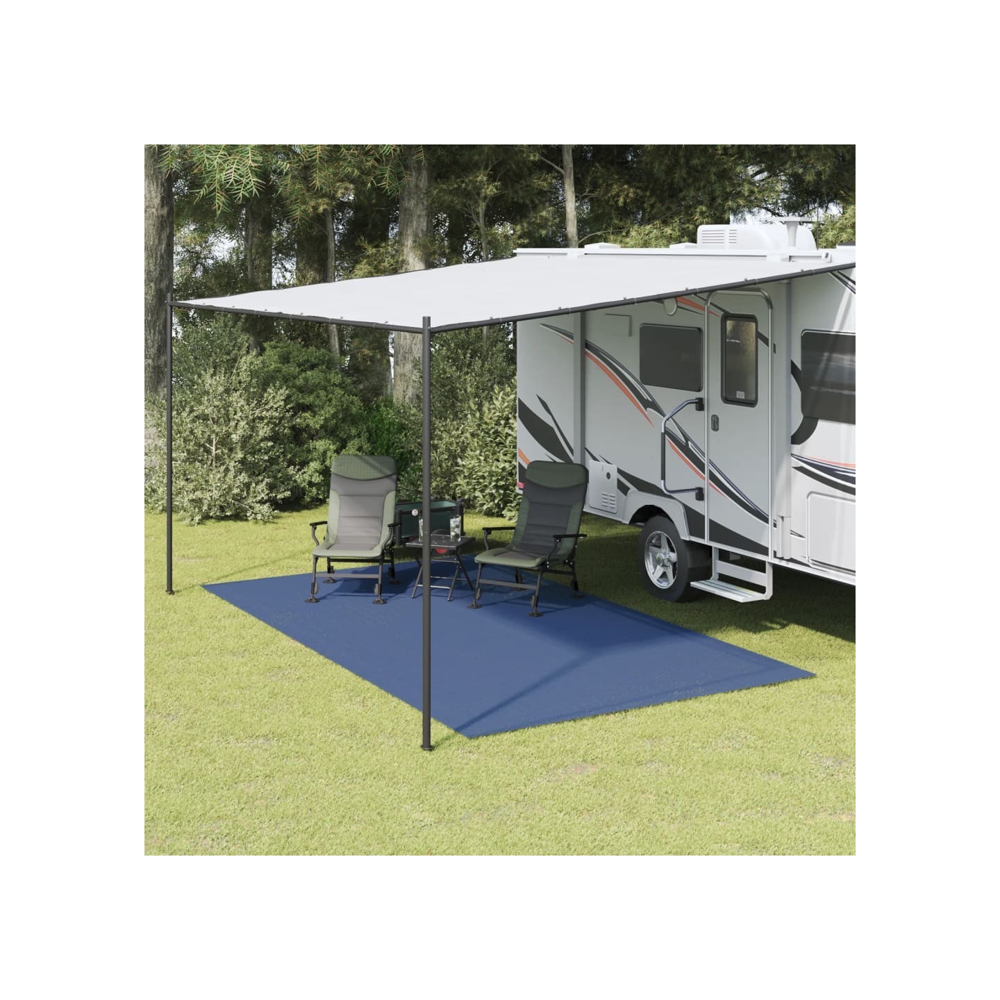 Tapis de tente bleu 4,5x2,5 m
