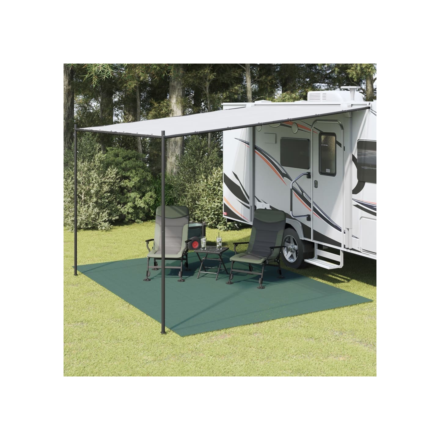 Tapis de tente vert 4x3 m