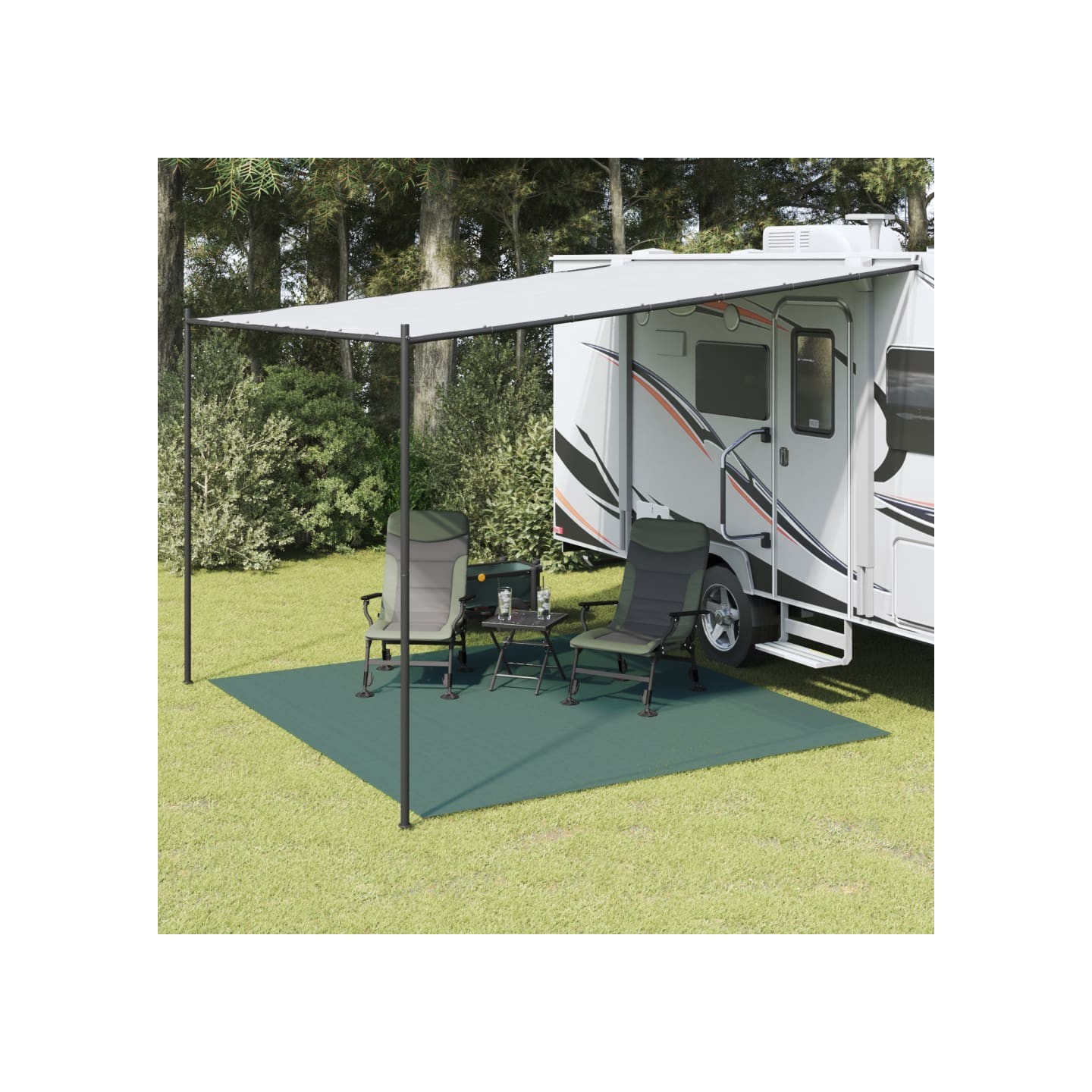 Tapis de tente vert 3x3 m