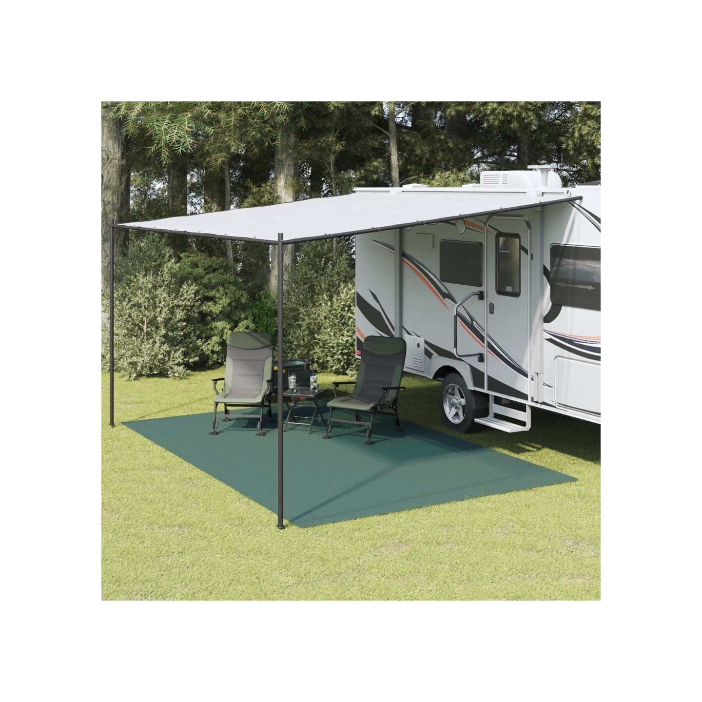 Tapis de tente vert 5x3 m