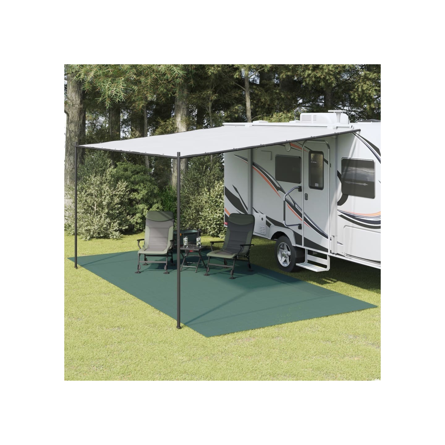 Tapis de tente vert 6x3 m