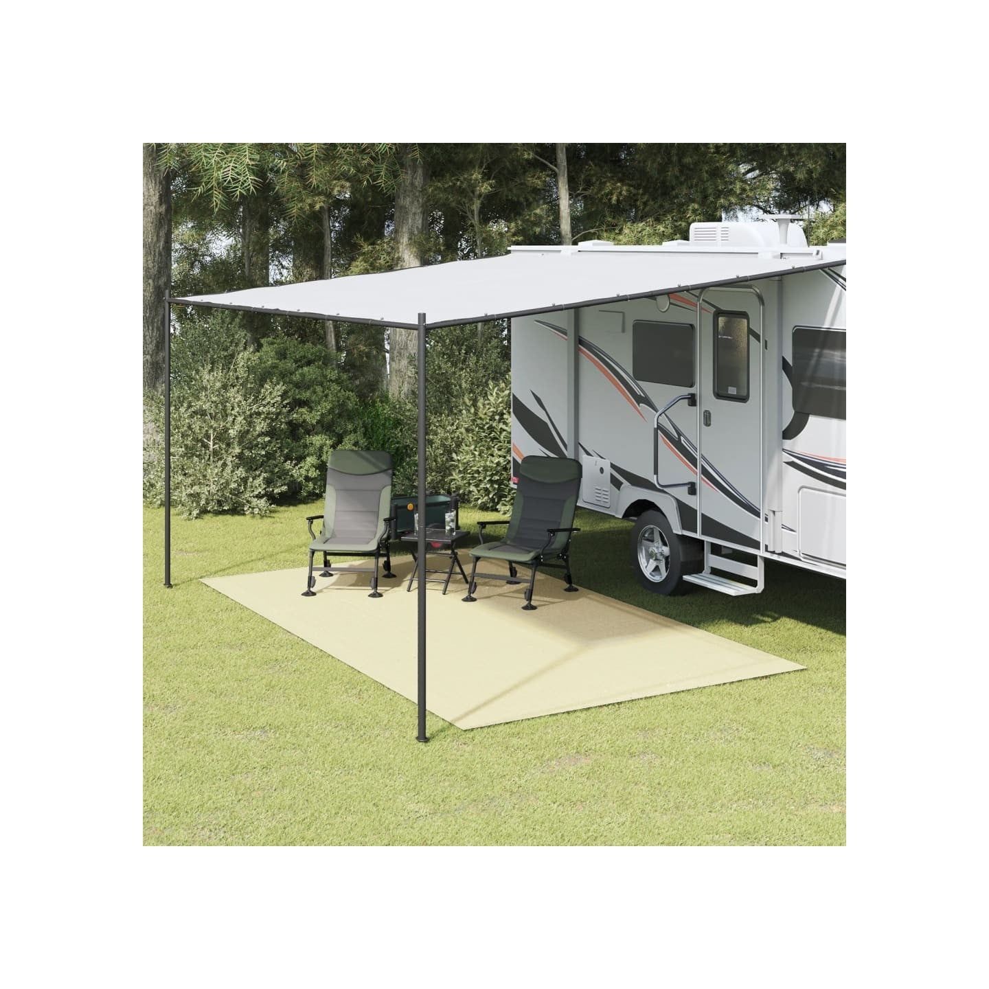 Tapis de tente crème 4x2,5 m