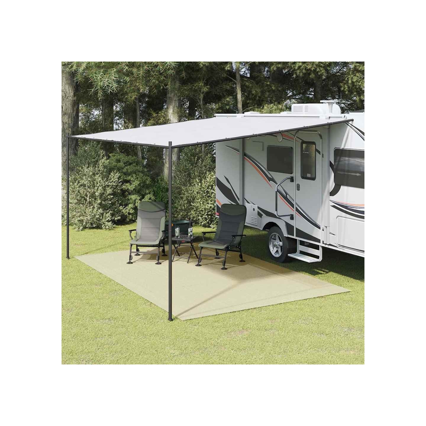 Tapis de tente crème 6x3 m