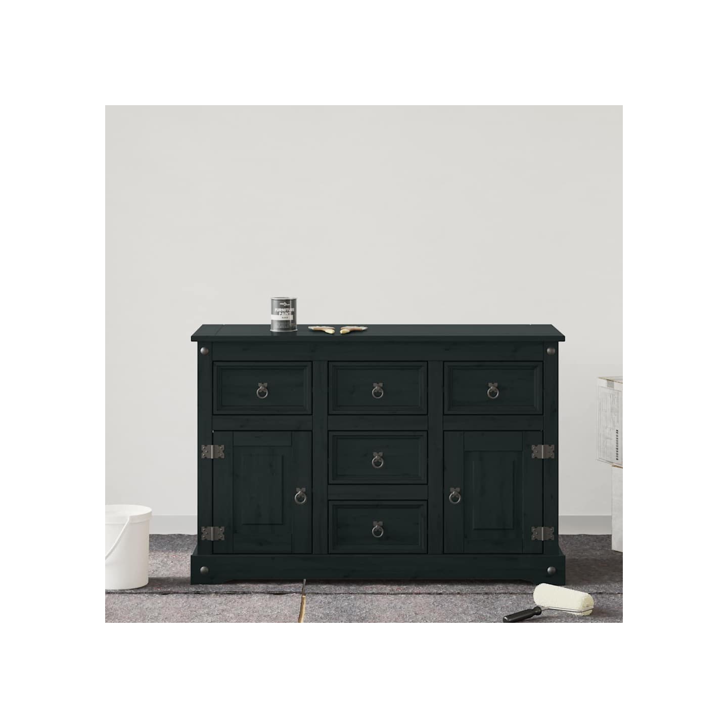 Peinture pour meubles Noir 0,75 L Wall Print