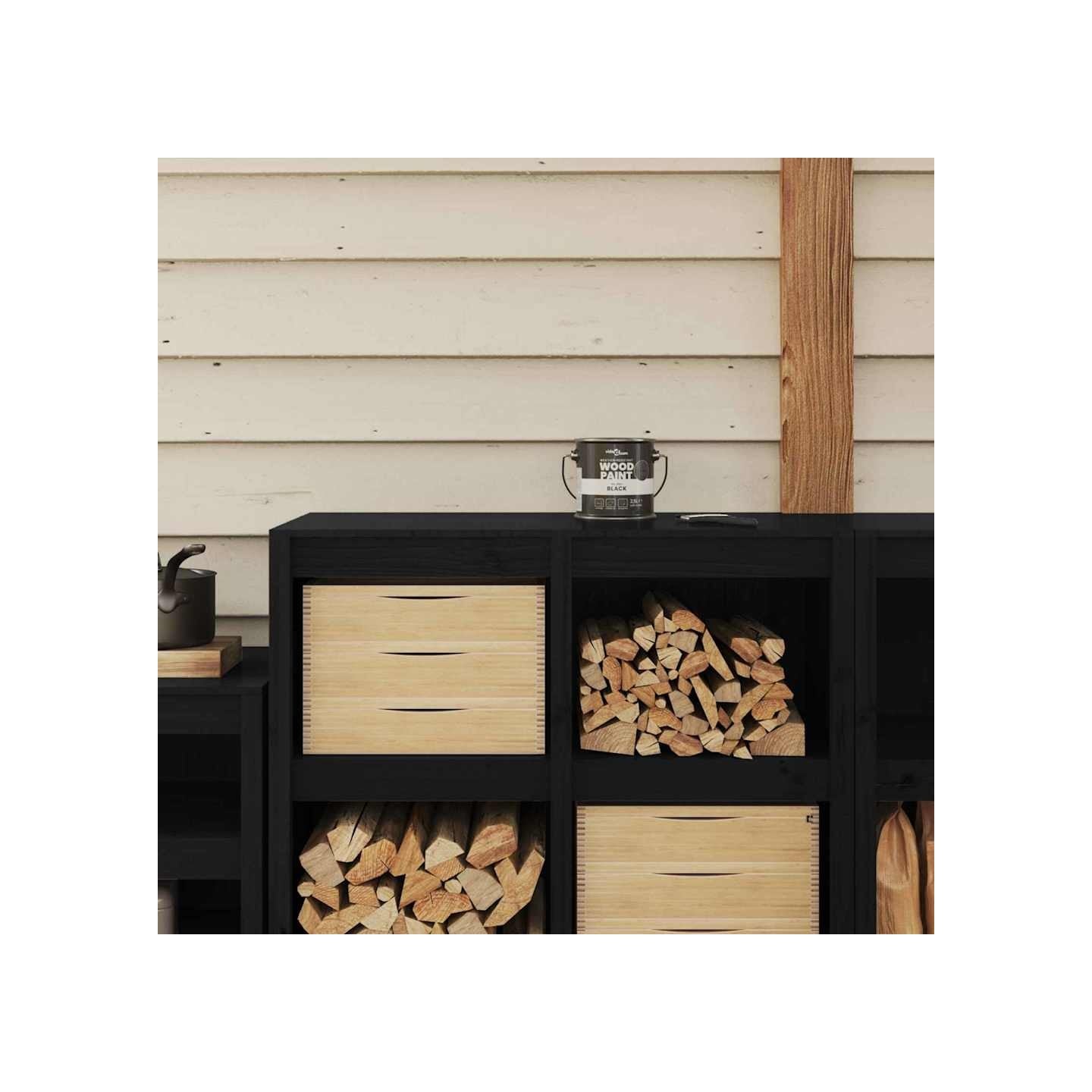 Peinture pour bois Noir 2,5 L Wall Print