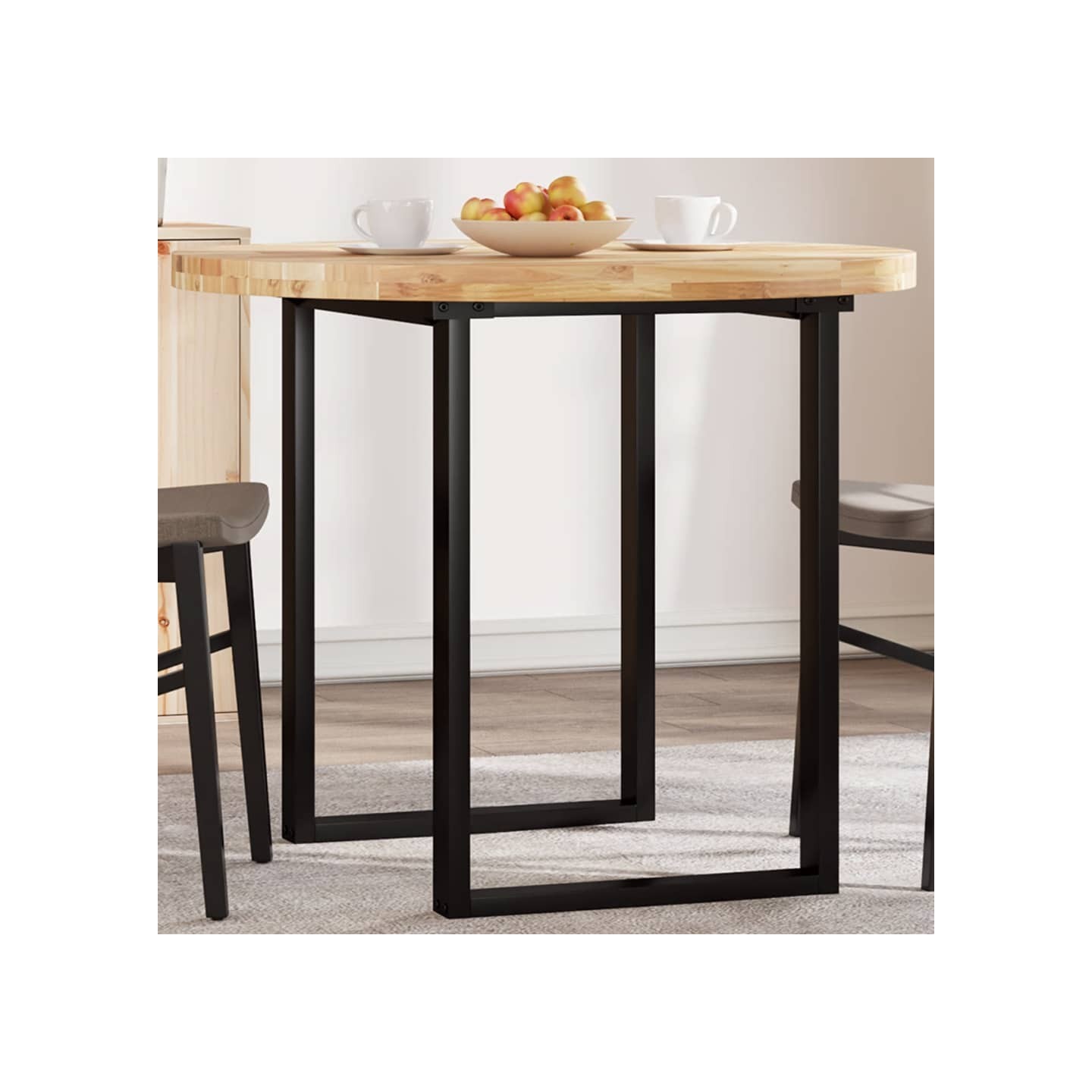 Dessus de table rond Ø90x4 cm bois massif d'acacia