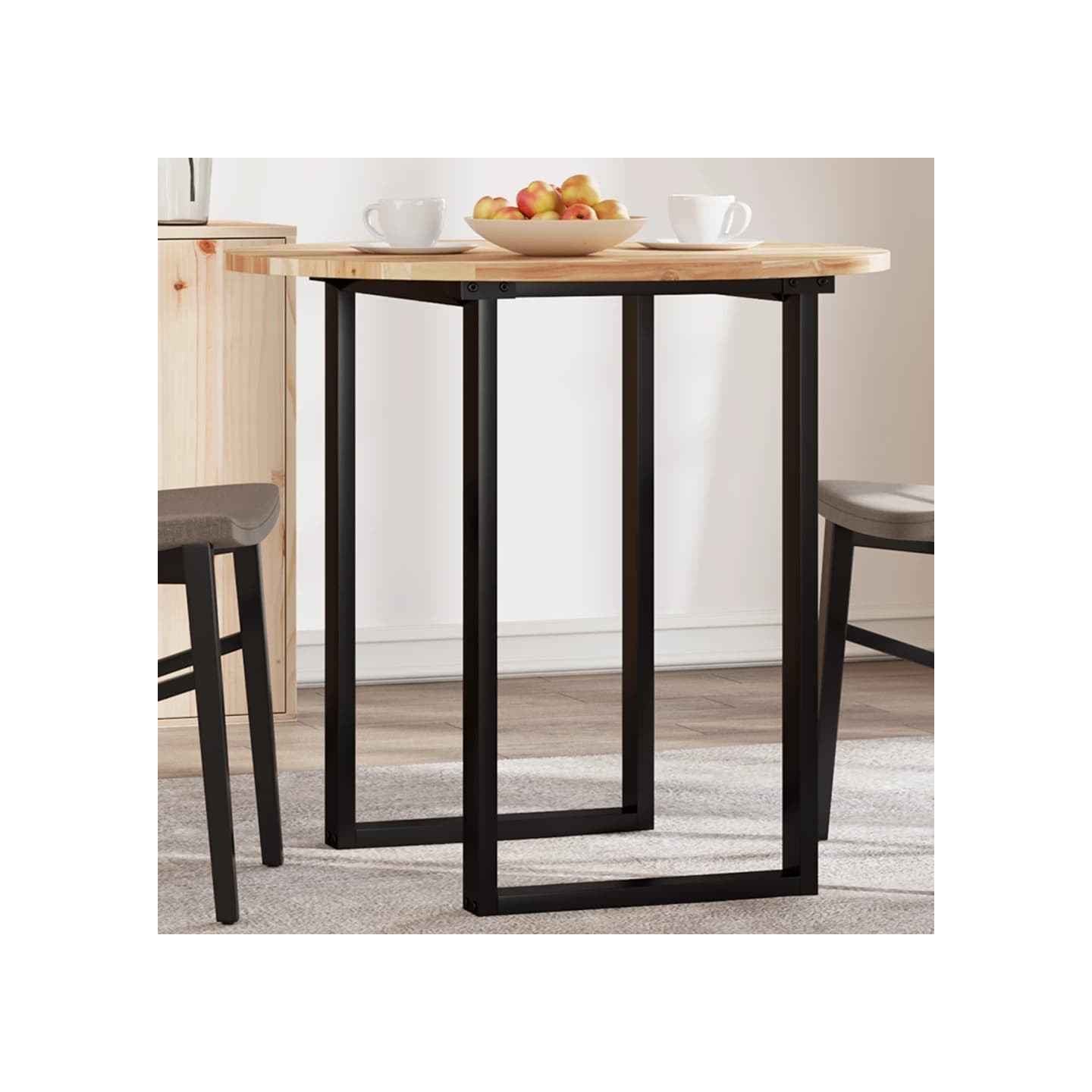 Dessus de table rond Ø80x2 cm bois massif d'acacia