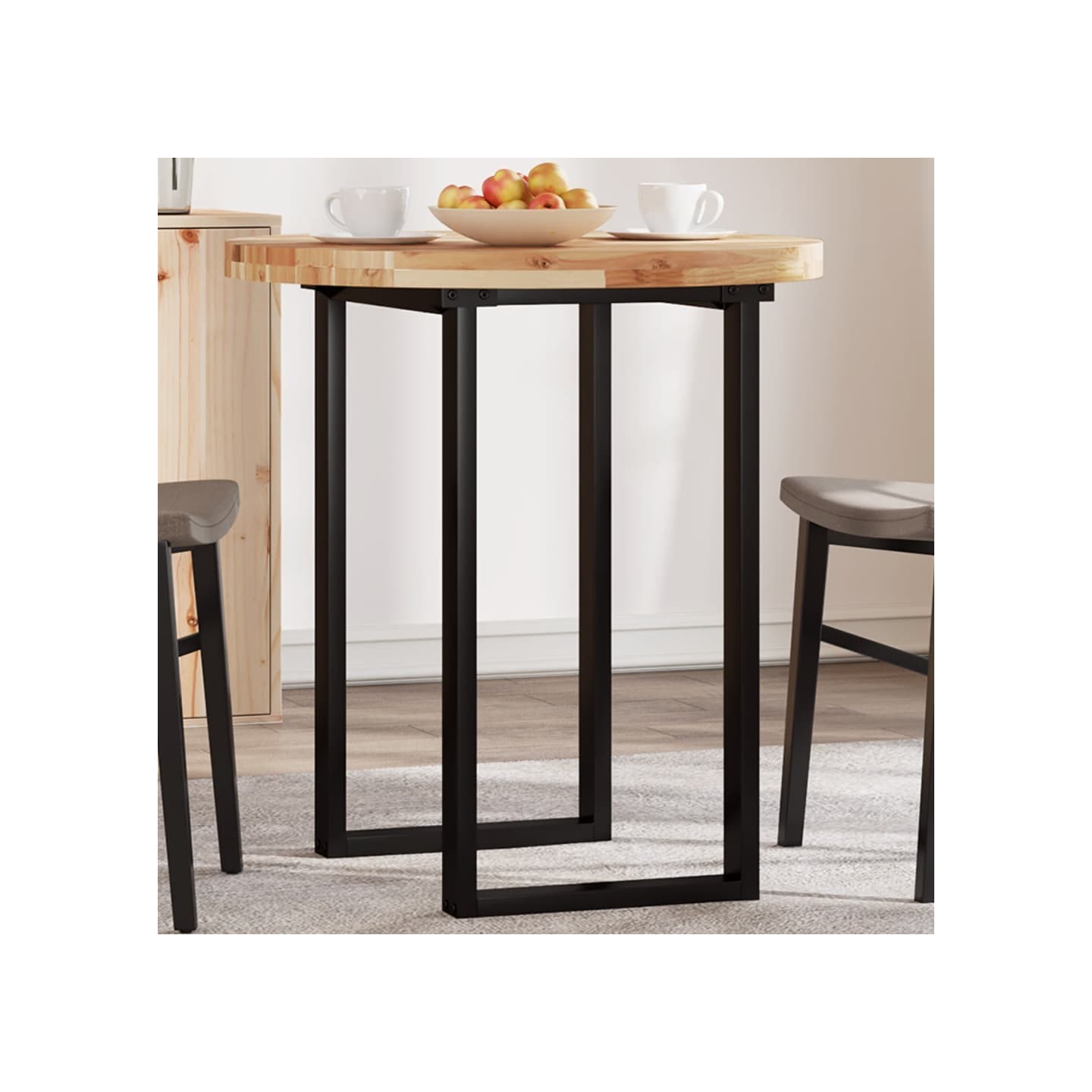 Dessus de table rond Ø70x4 cm bois massif d'acacia