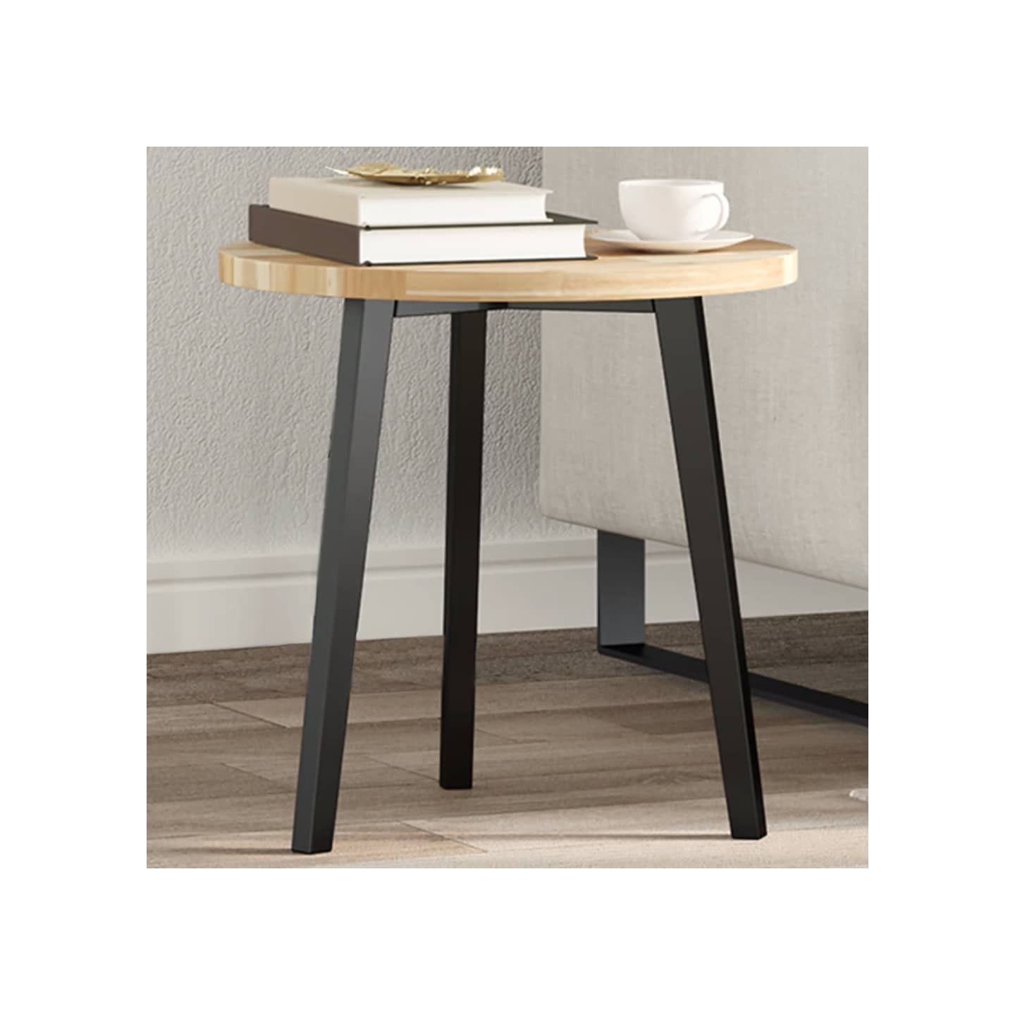 Dessus de table rond Ø40x2 cm bois massif d'acacia