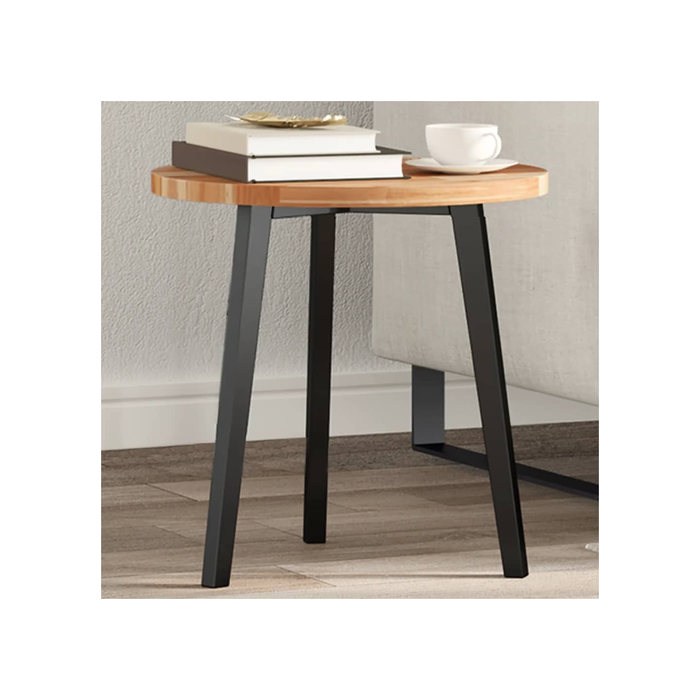 Dessus de table rond Ø40x2 cm bois massif d'acacia