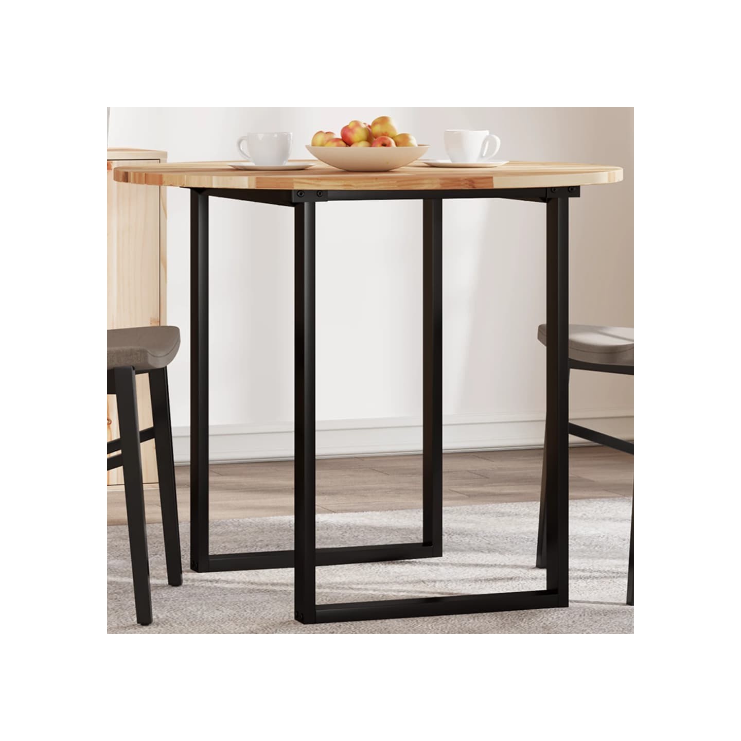 Dessus de table rond Ø90x2 cm bois massif d'acacia
