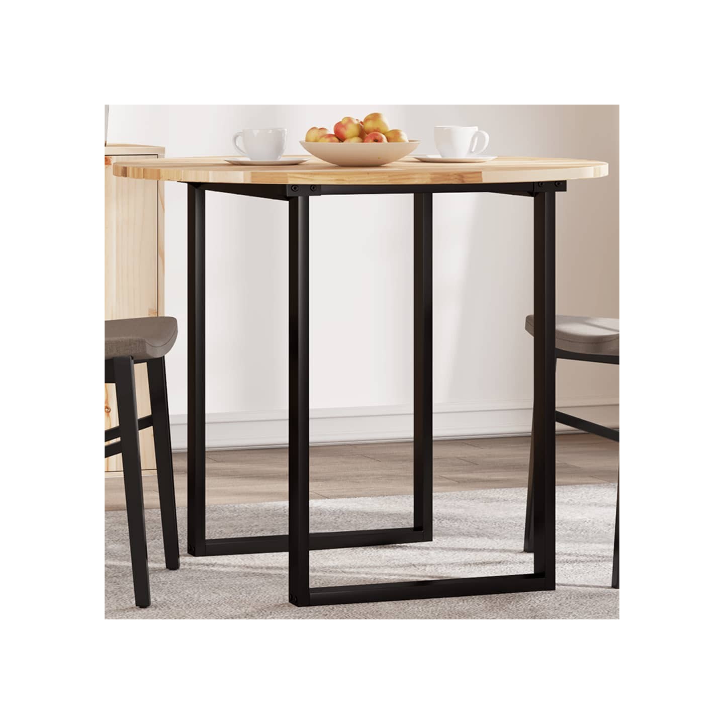 Dessus de table rond Ø90x2 cm bois massif d'acacia