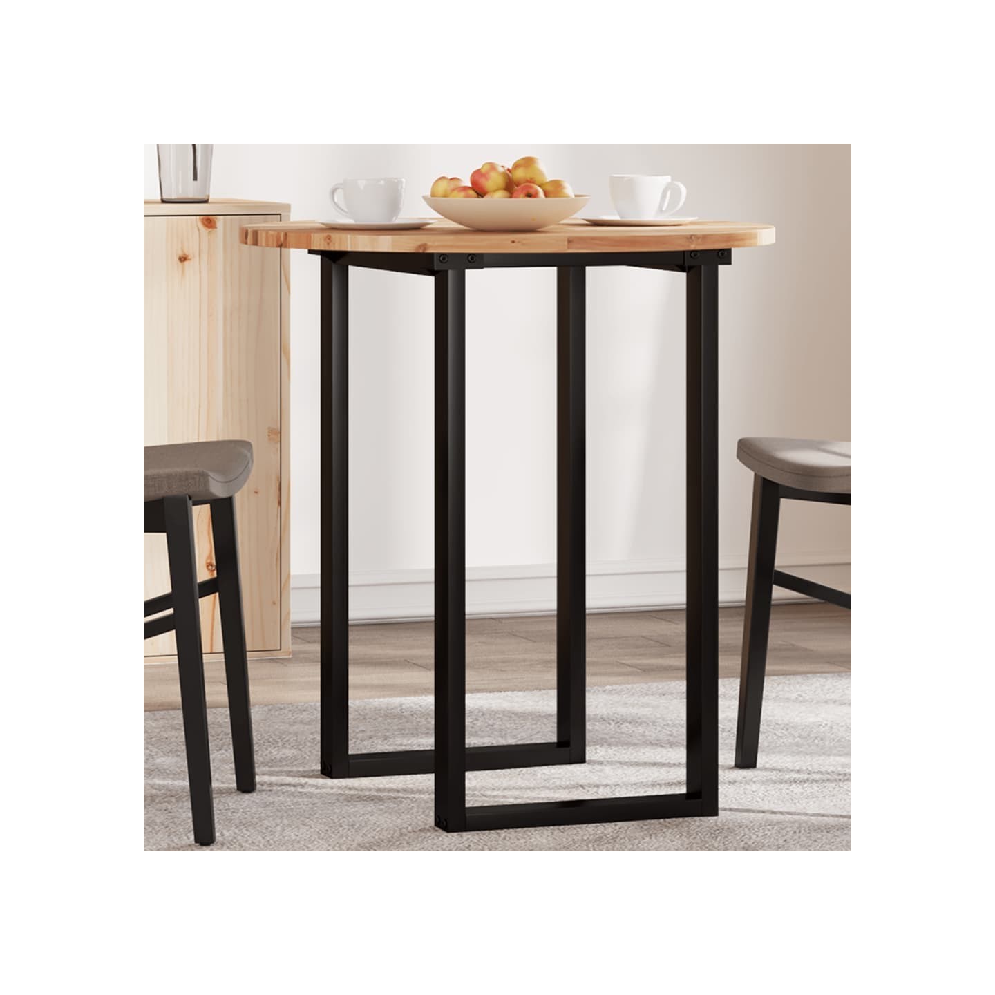 Dessus de table rond Ø70x2 cm bois massif d'acacia
