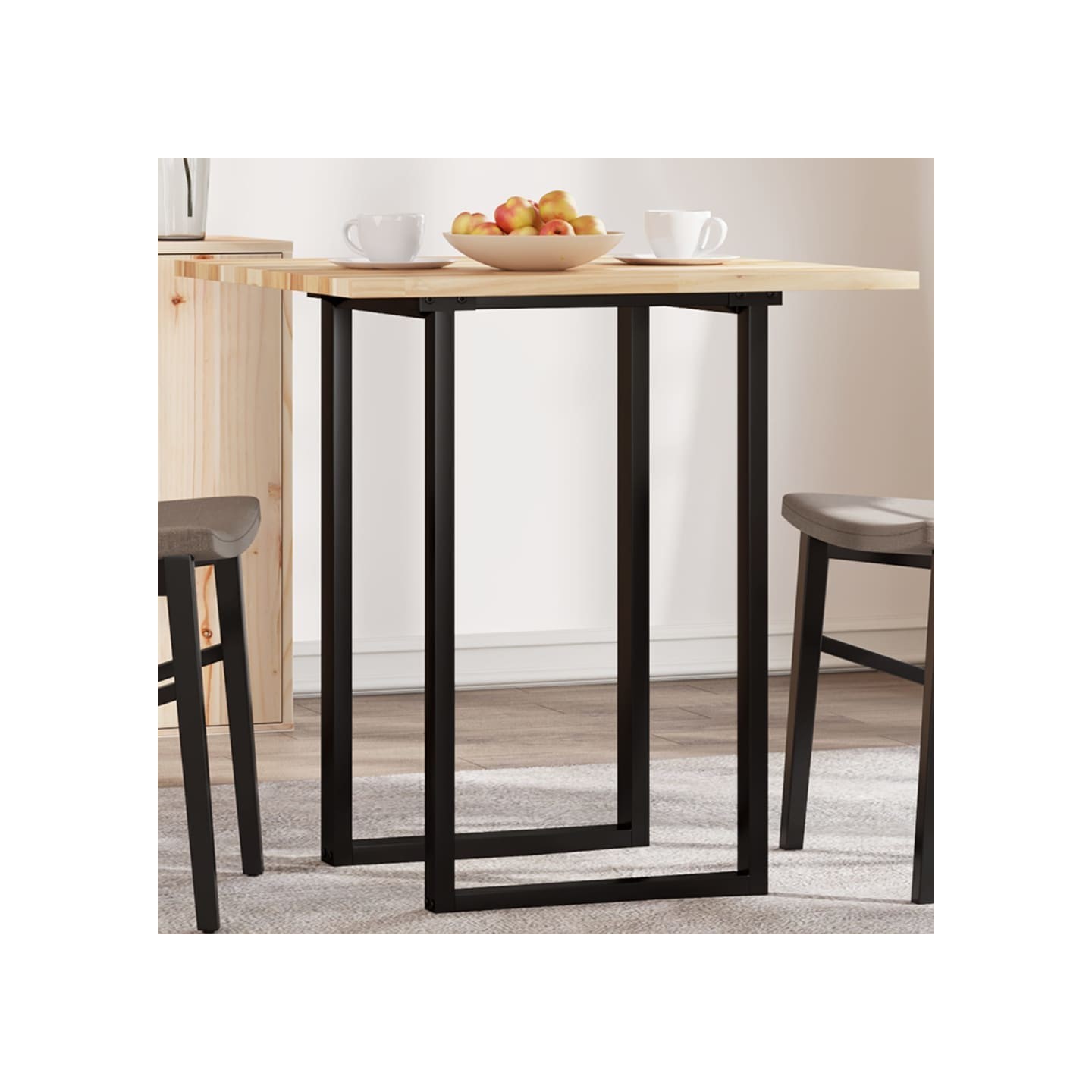 Dessus de table carré 70x70x2 cm bois massif d'acacia