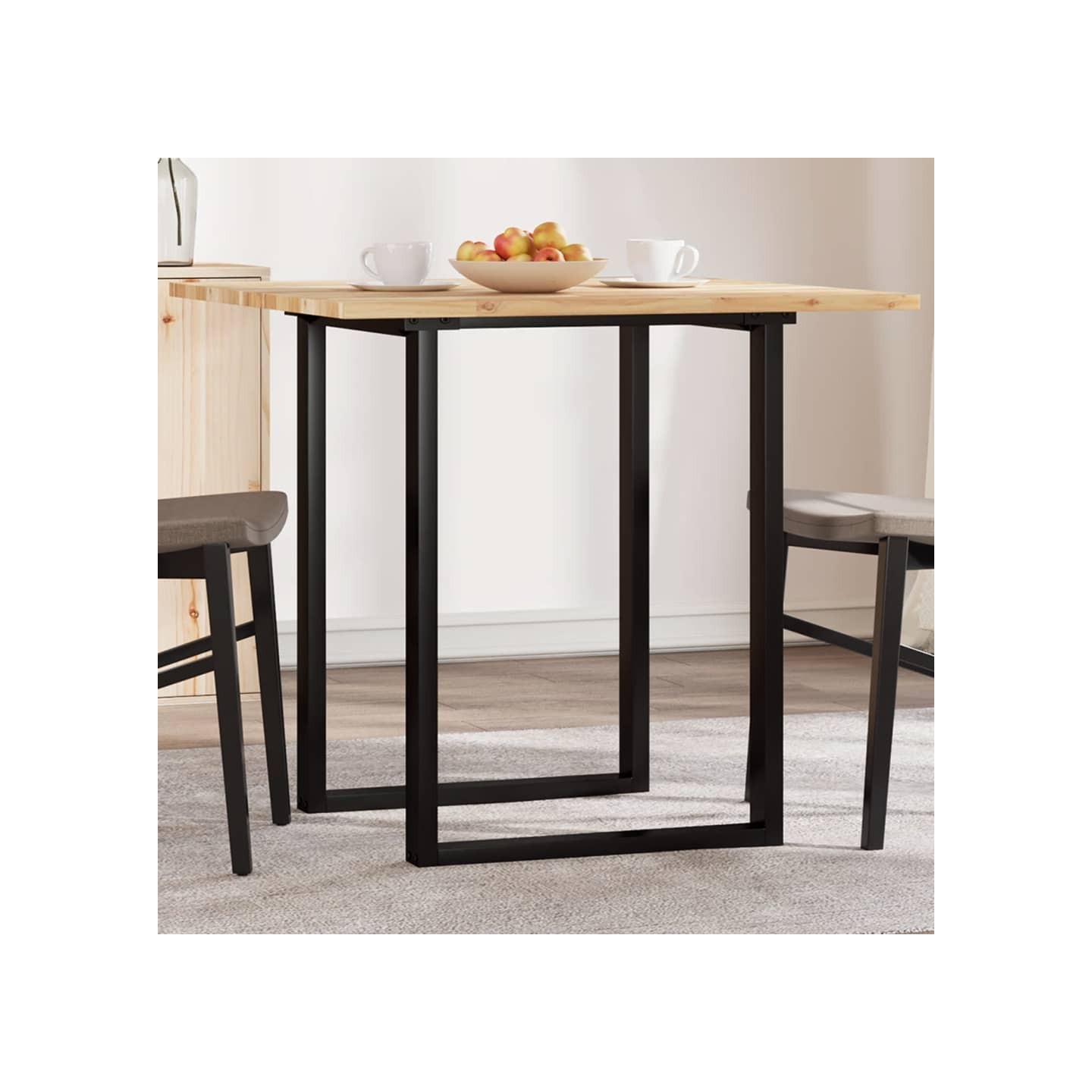 Dessus de table carré 80x80x2 cm bois massif d'acacia