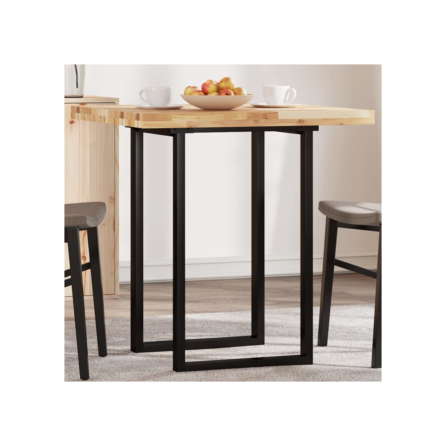 Dessus de table carré 70x70x4 cm bois massif d'acacia
