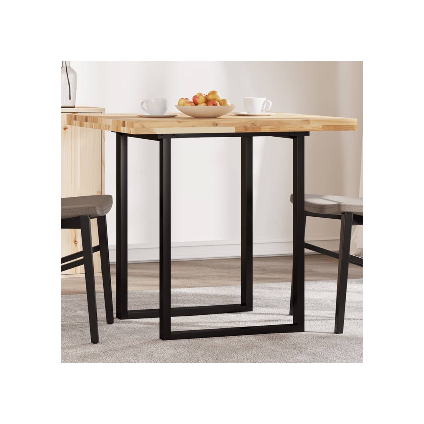 Dessus de table carré 80x80x4 cm bois massif d'acacia