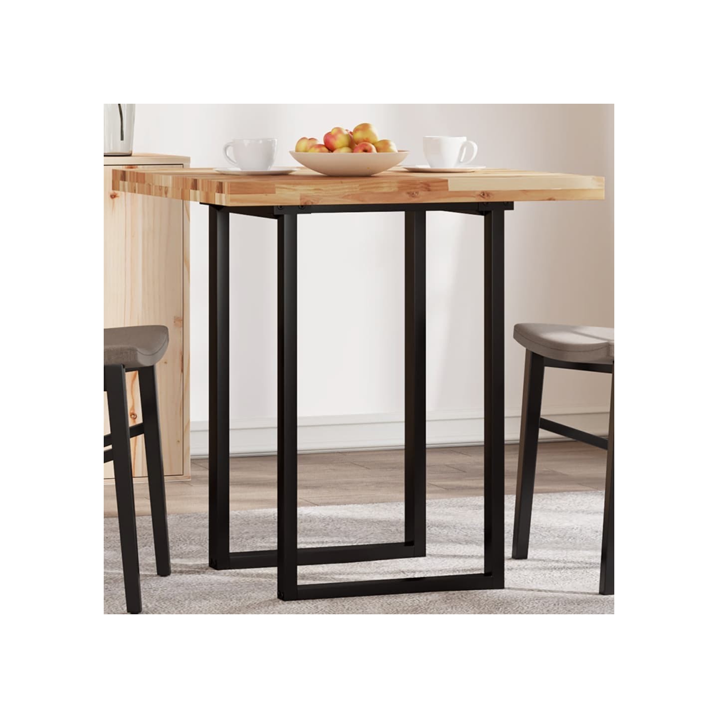 Dessus de table carré 70x70x4 cm bois massif d'acacia