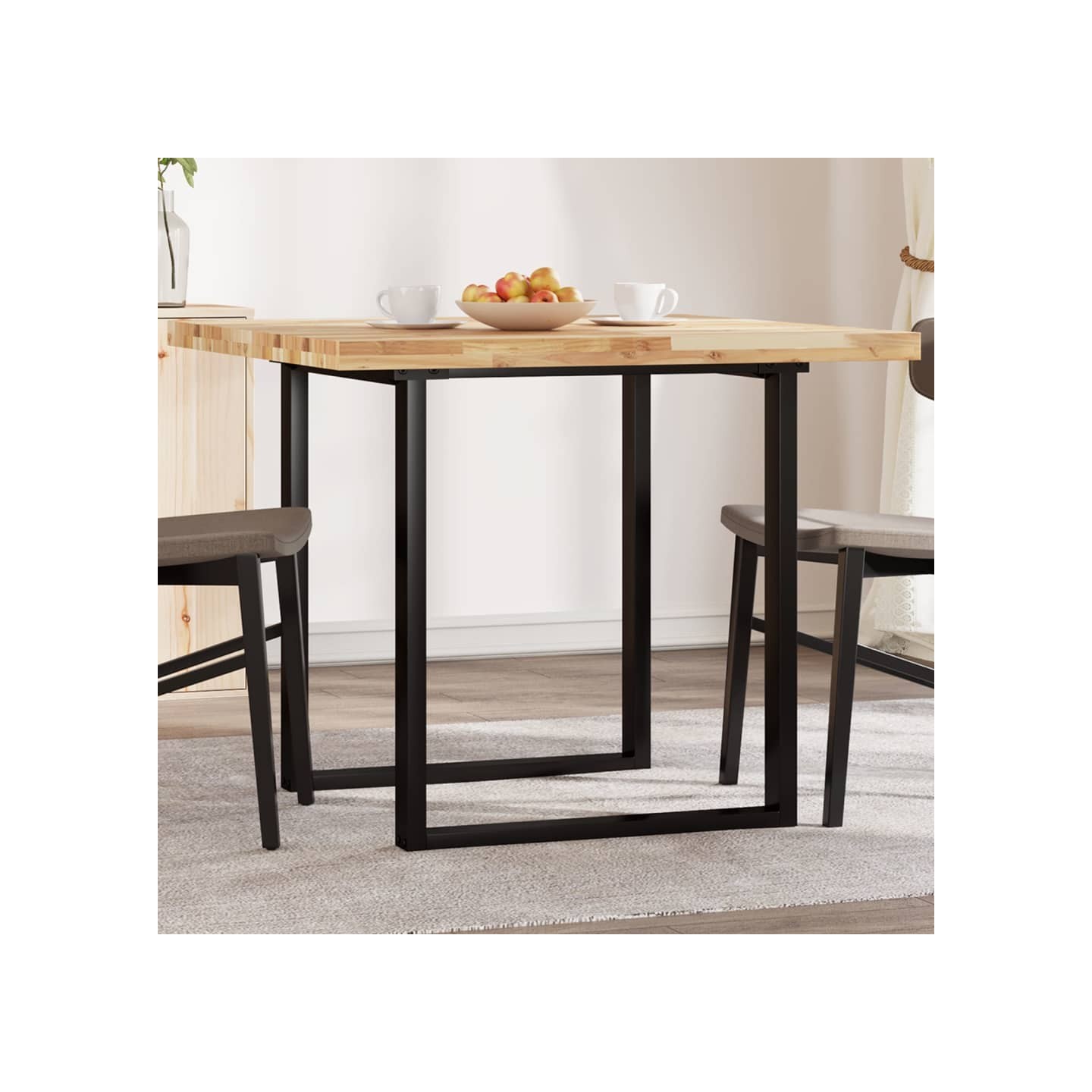 Dessus de table carré 90x90x4 cm bois massif d'acacia