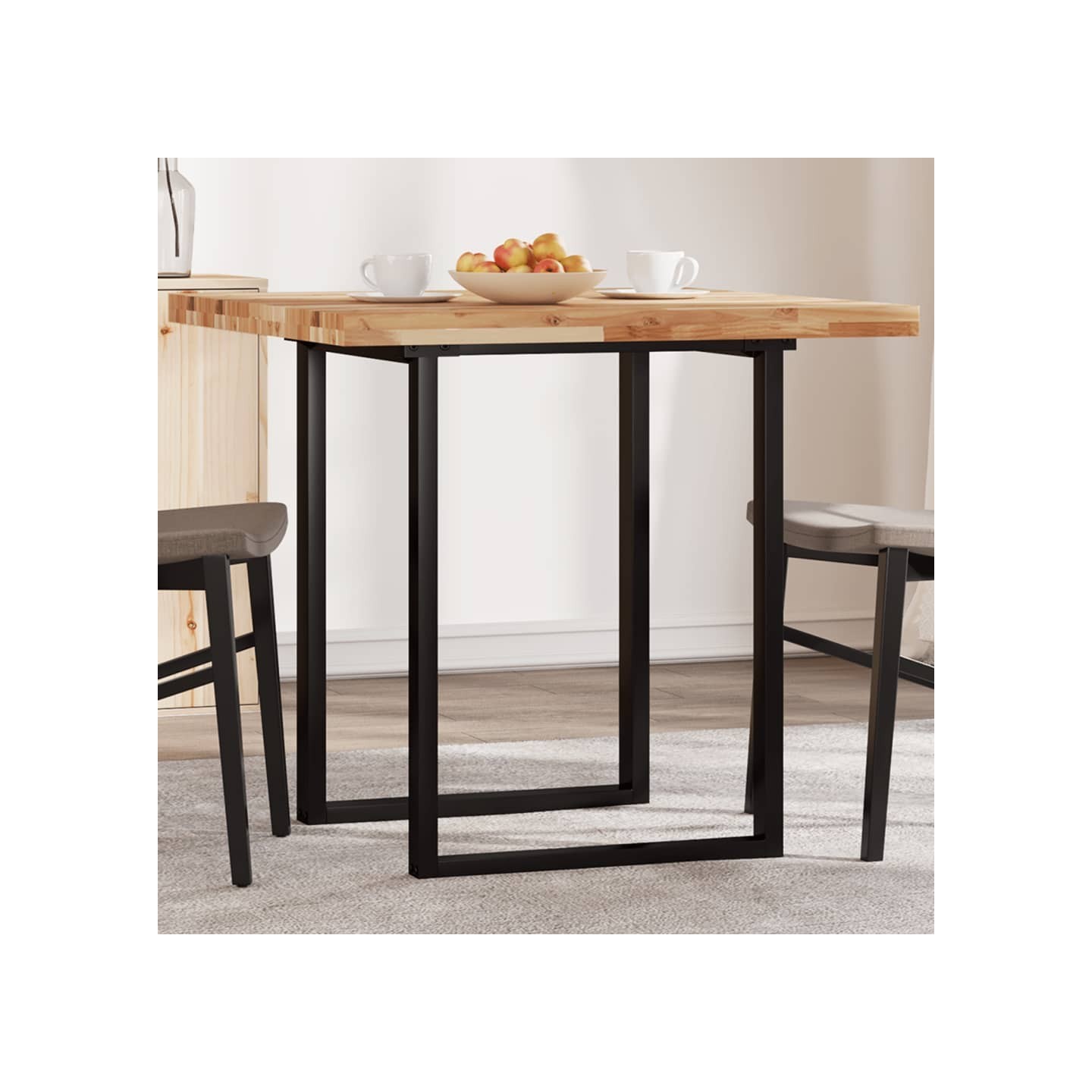 Dessus de table carré 80x80x4 cm bois massif d'acacia