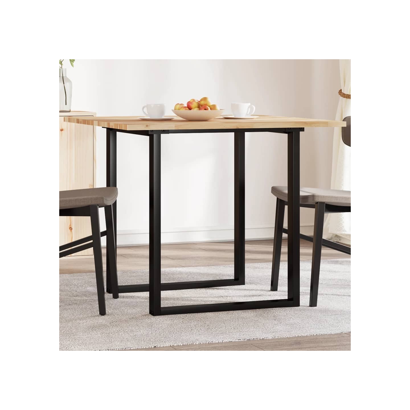 Dessus de table carré 90x90x2 cm bois massif d'acacia