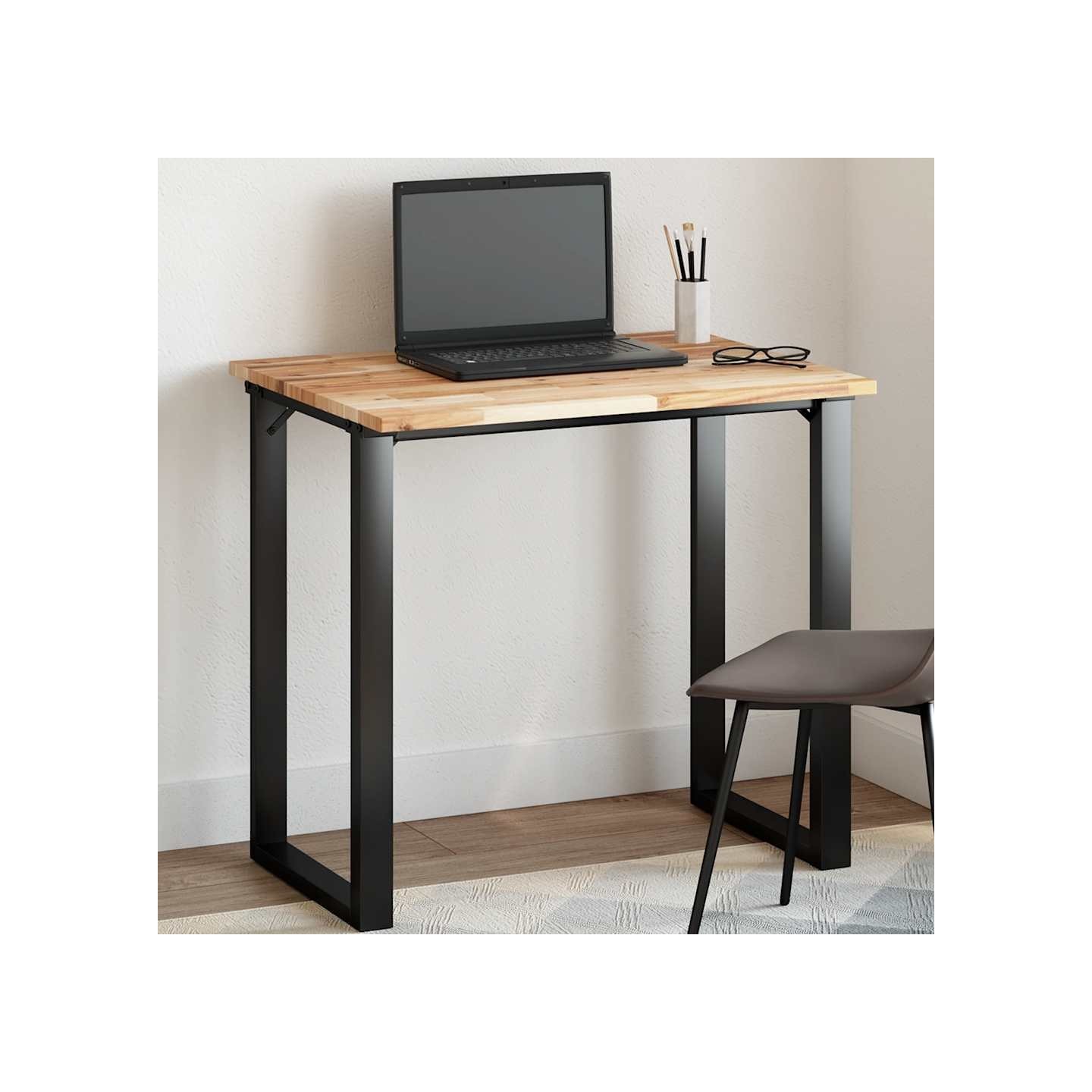 Dessus de table rectangulaire 80x60x2 cm bois massif d'acacia