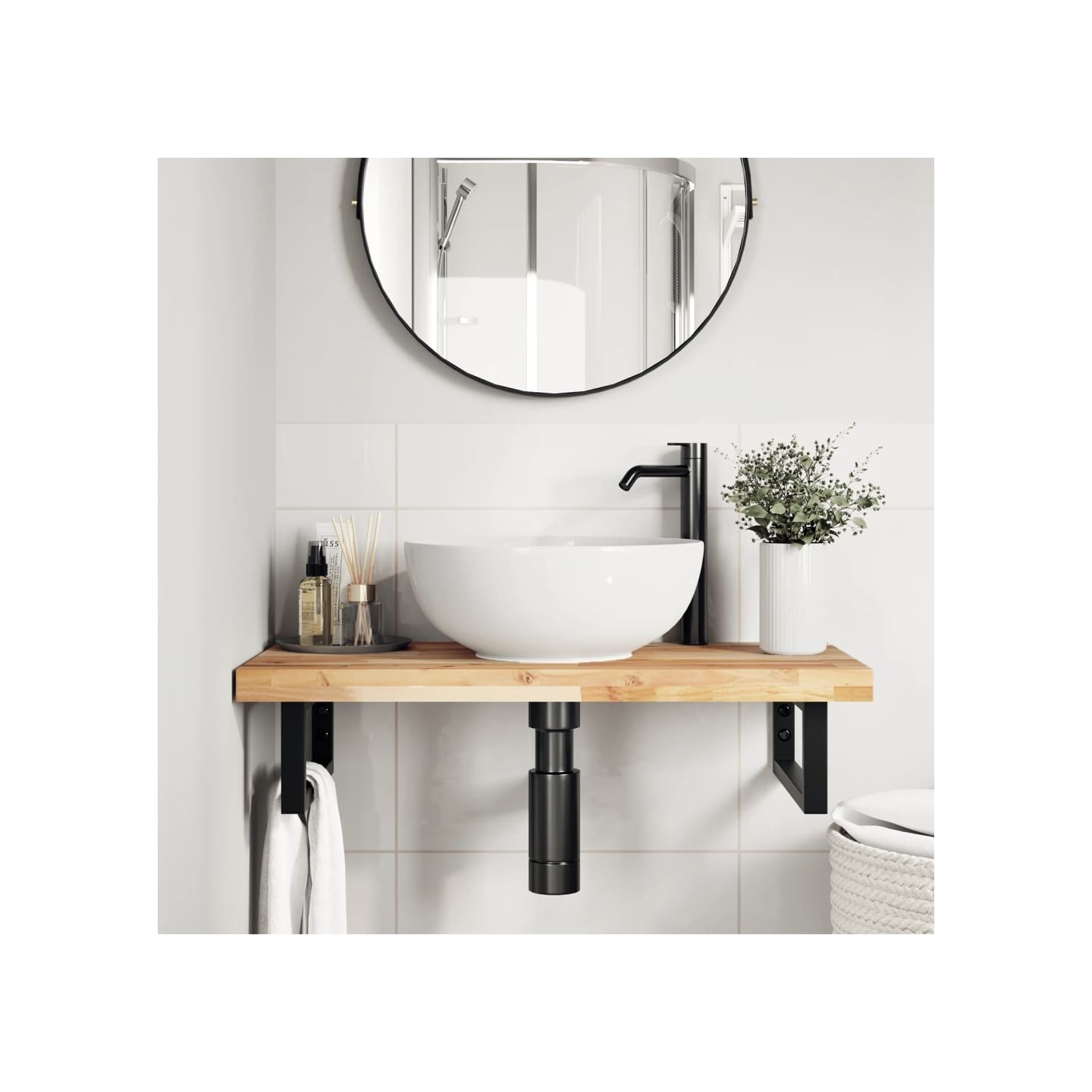 Dessus de table 60x40x4 cm rectangulaire bois massif d'acacia