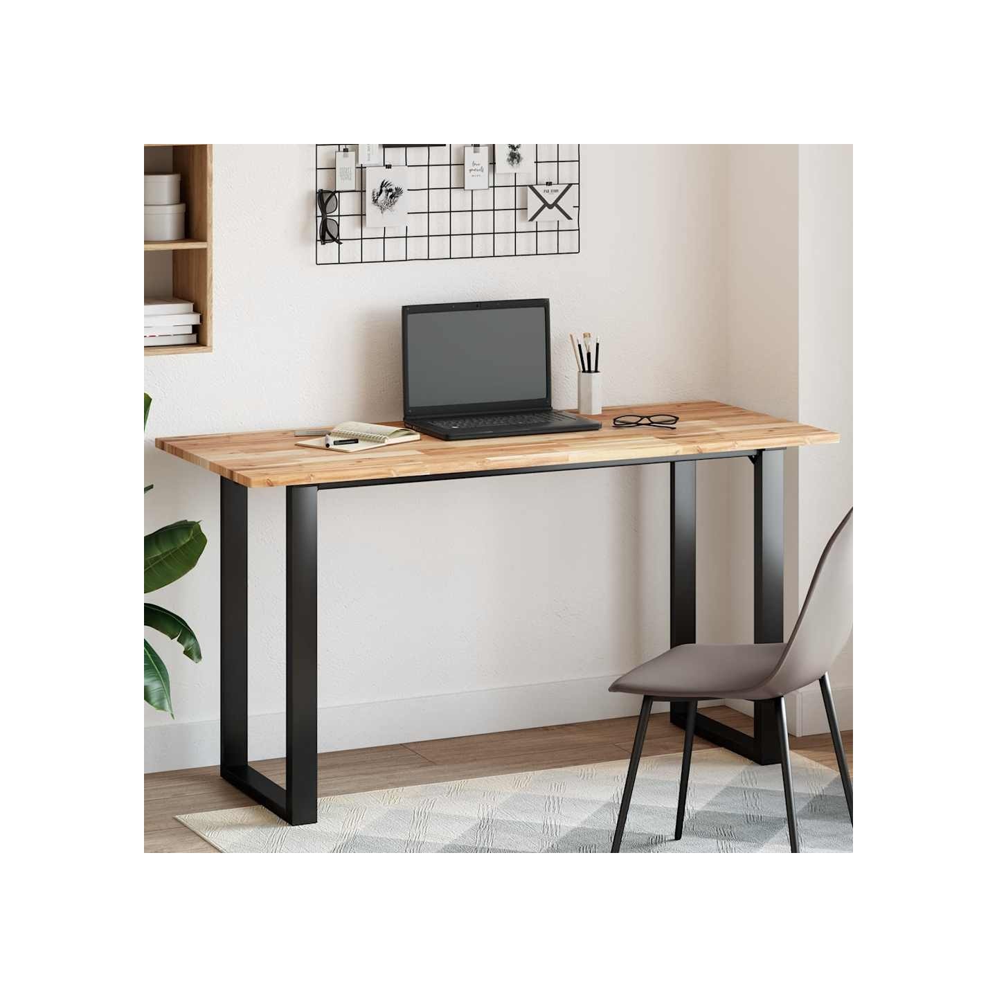 Dessus de table rectangulaire 140x60x2 cm bois massif d'acacia