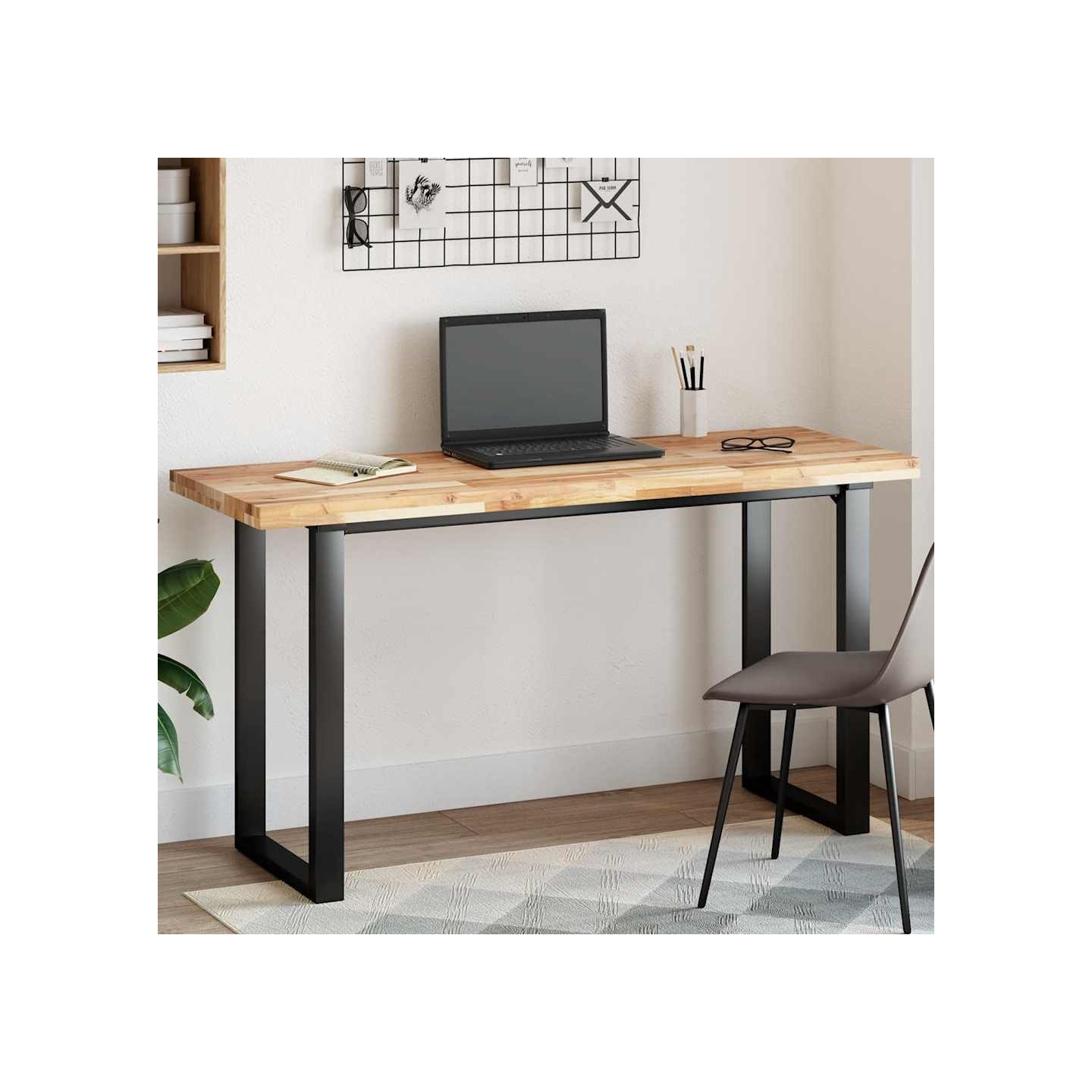 Dessus de table rectangulaire 120x50x4 cm bois massif d'acacia