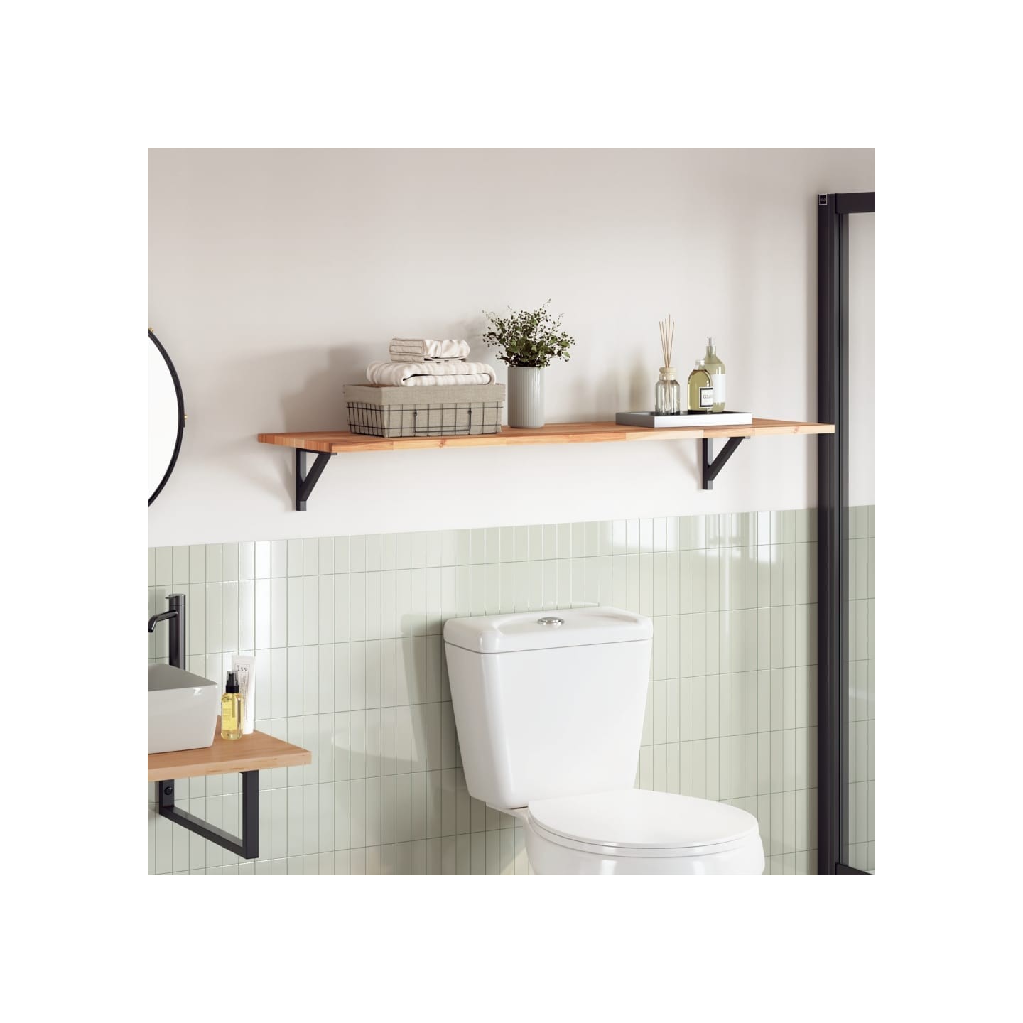 Dessus de table rectangulaire 140x40x2 cm bois massif d'acacia