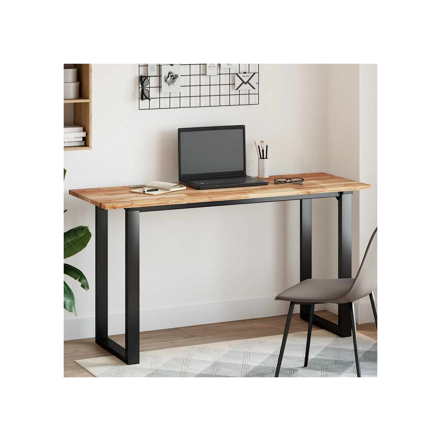 Dessus de table rectangulaire 120x50x2 cm bois massif d'acacia