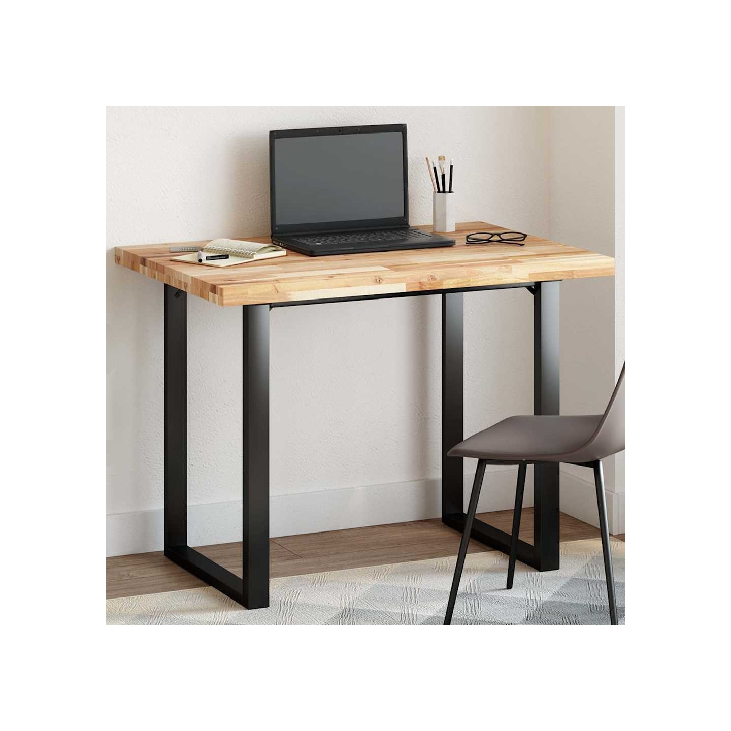 Dessus de table rectangulaire 80x70x4 cm bois massif d'acacia