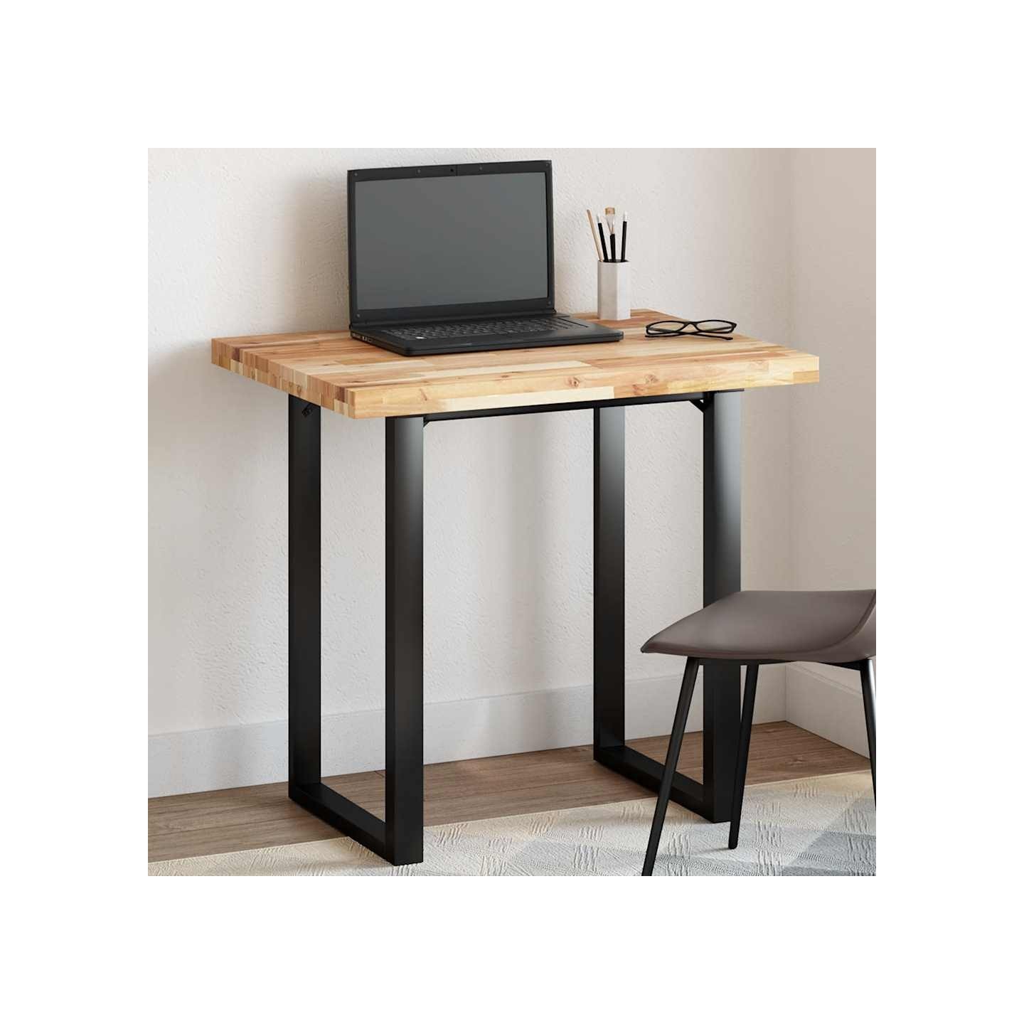 Dessus de table rectangulaire 80x60x4 cm bois massif d'acacia