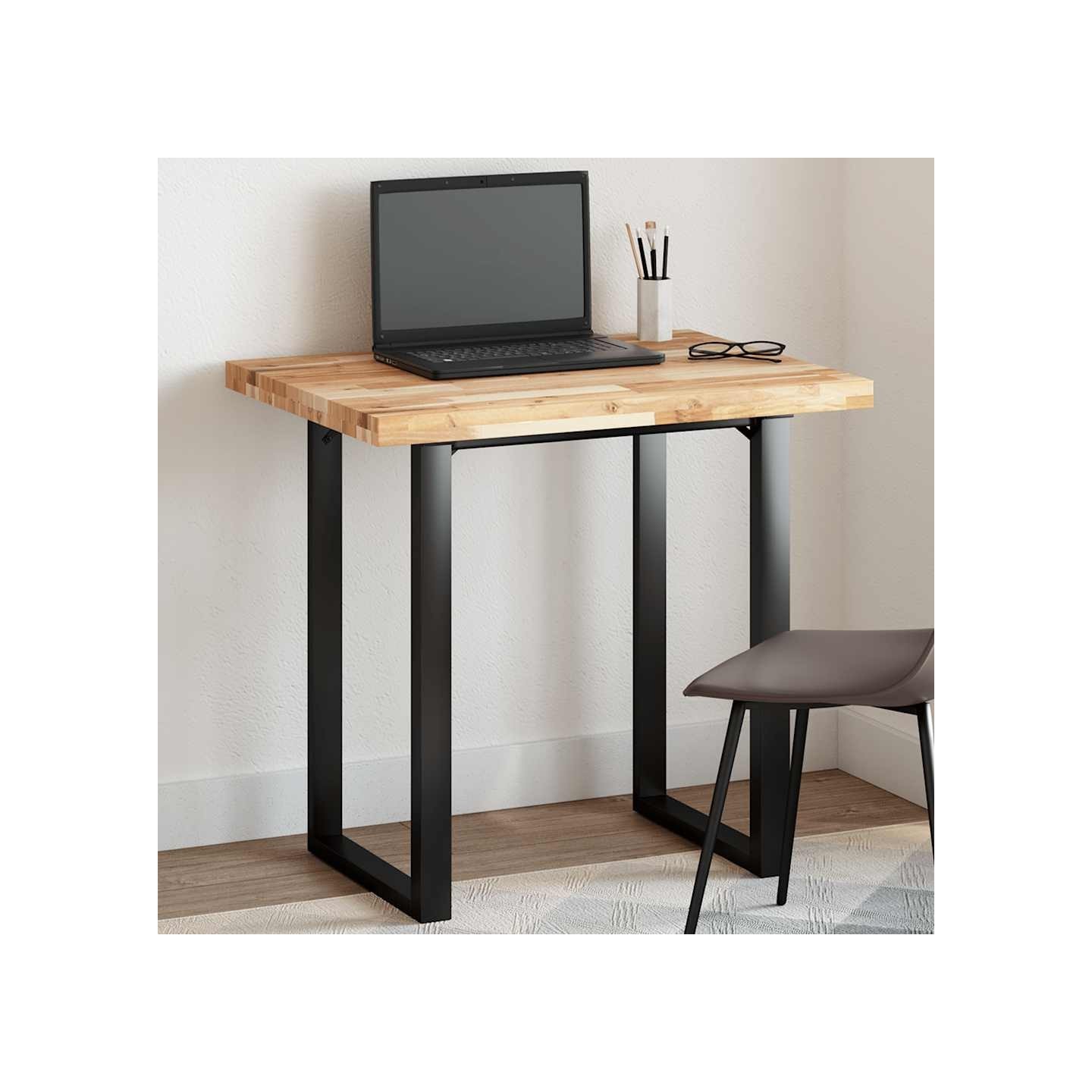 Dessus de table rectangulaire 100x60x4 cm bois massif d'acacia