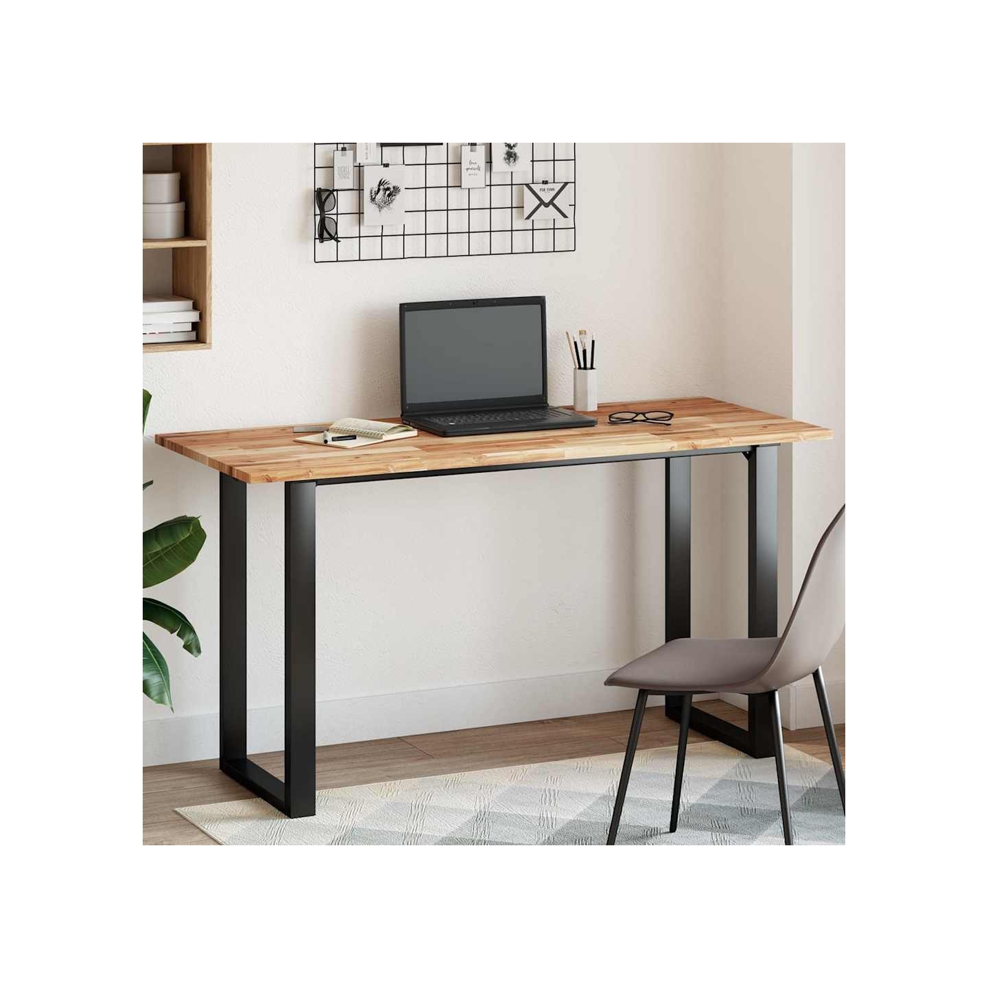 Dessus de table rectangulaire 120x60x2 cm bois massif d'acacia