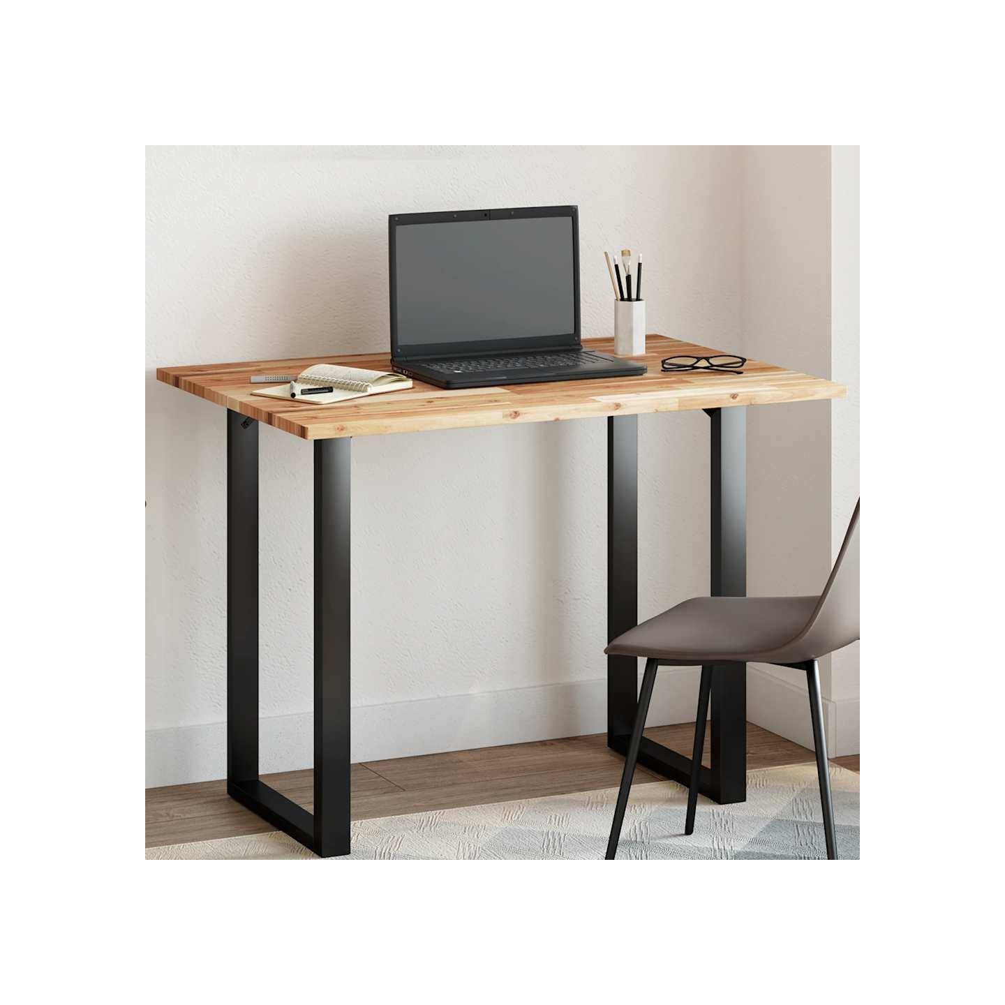 Dessus de table rectangulaire 120x70x2 cm bois massif d'acacia