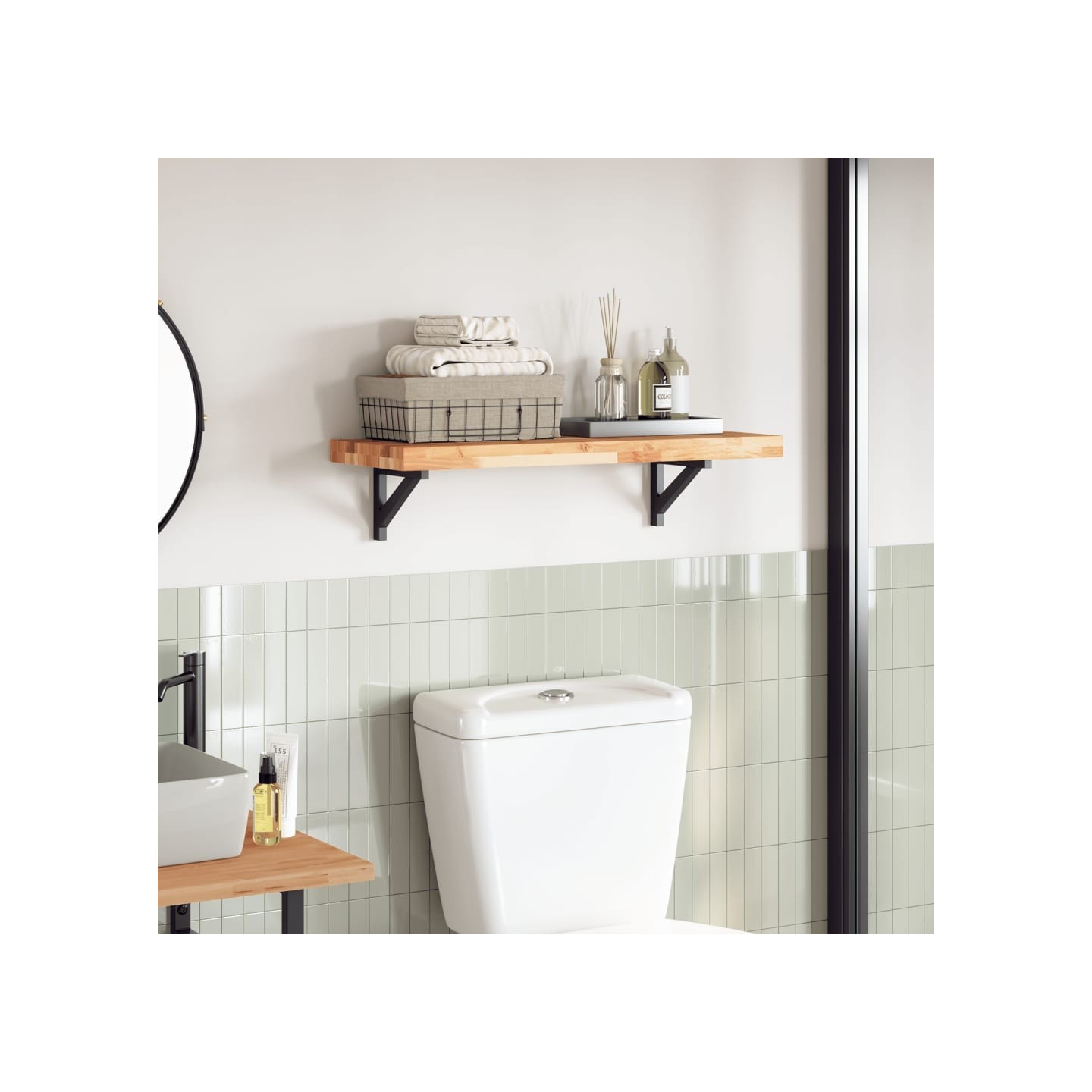 Dessus de table 80x30x4 cm rectangulaire bois massif d'acacia