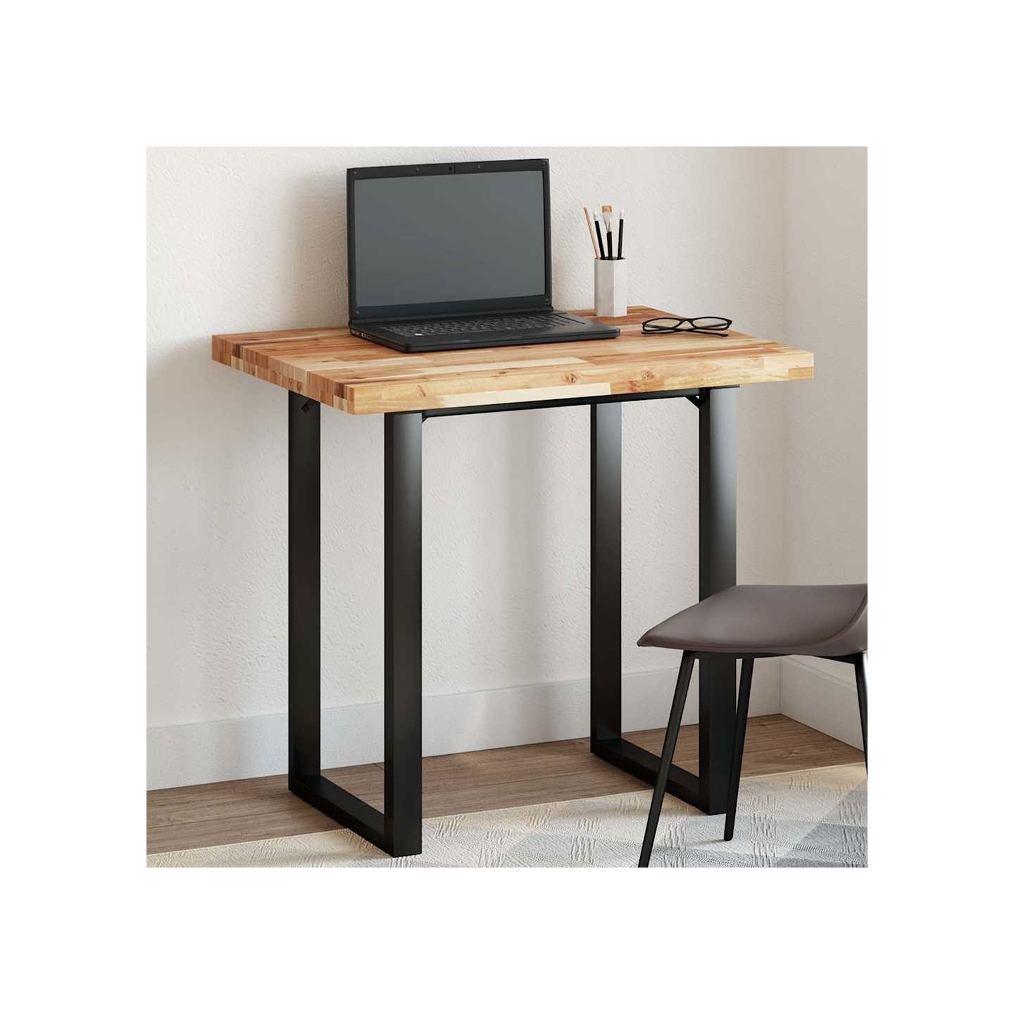 Dessus de table rectangulaire 80x60x4 cm bois massif d'acacia