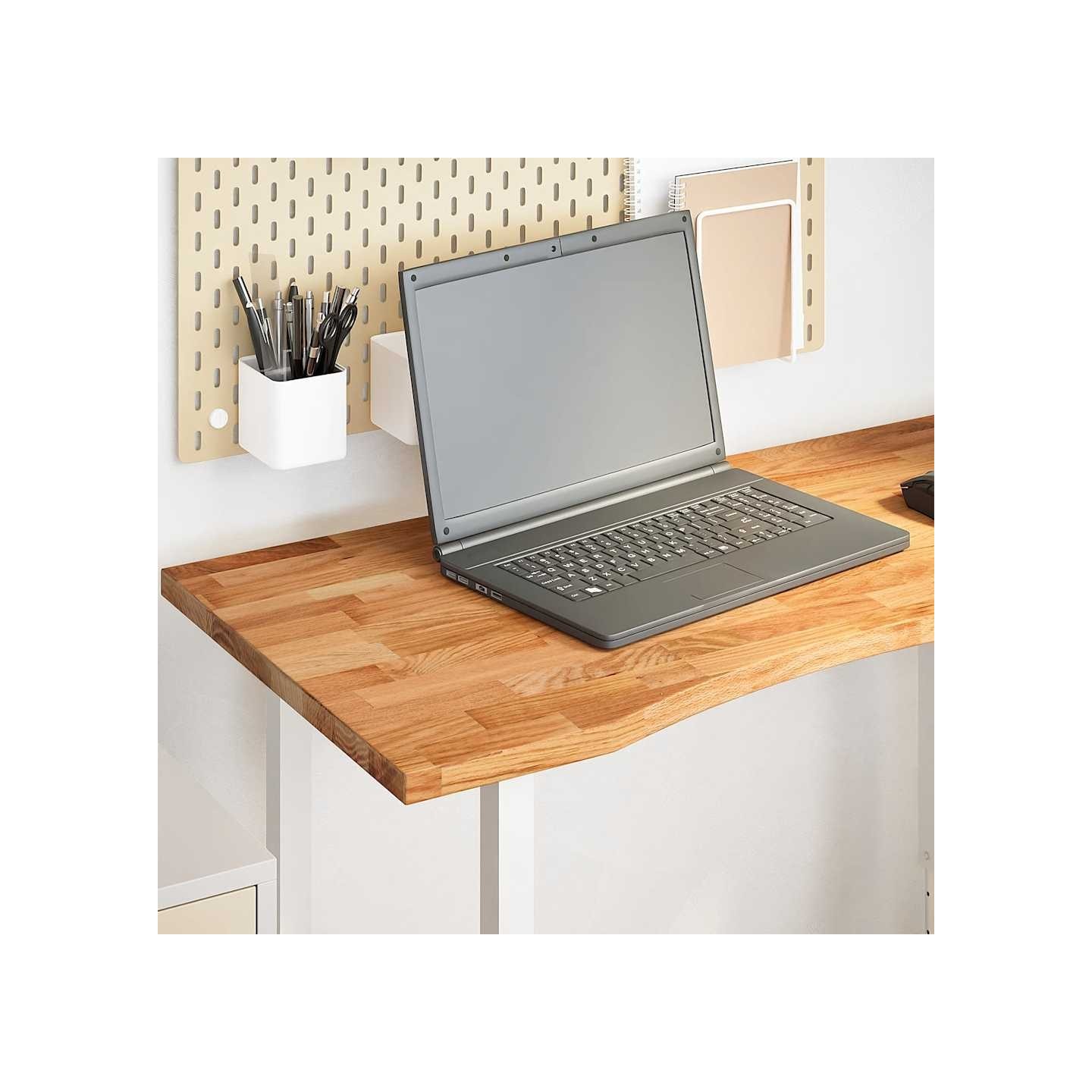 Dessus de bureau marron clair bois chêne massif rectangulaire