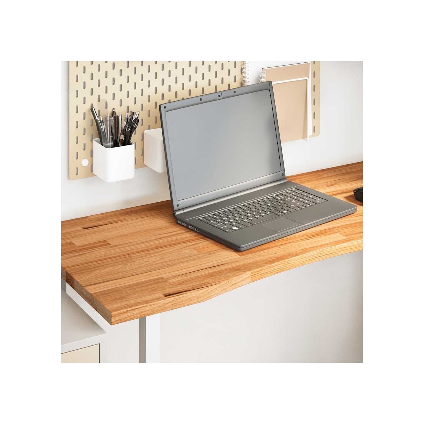 Dessus de bureau marron clair bois chêne massif rectangulaire