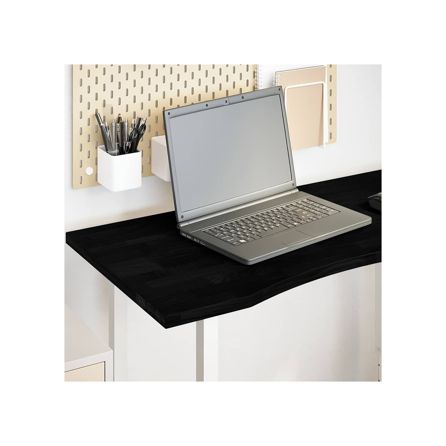 Dessus de bureau marron foncé bois chêne massif rectangulaire